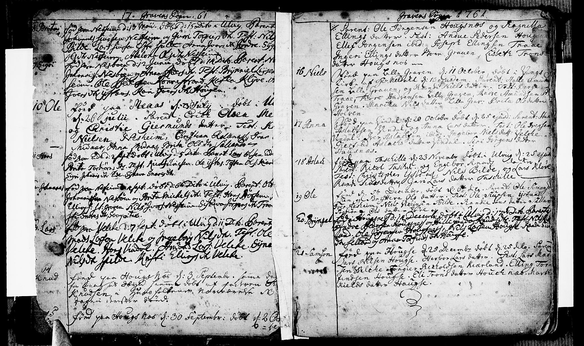 Ulvik sokneprestembete, SAB/A-78801/H/Haa: Parish register (official) no. A 7, 1761-1792, p. 2-3