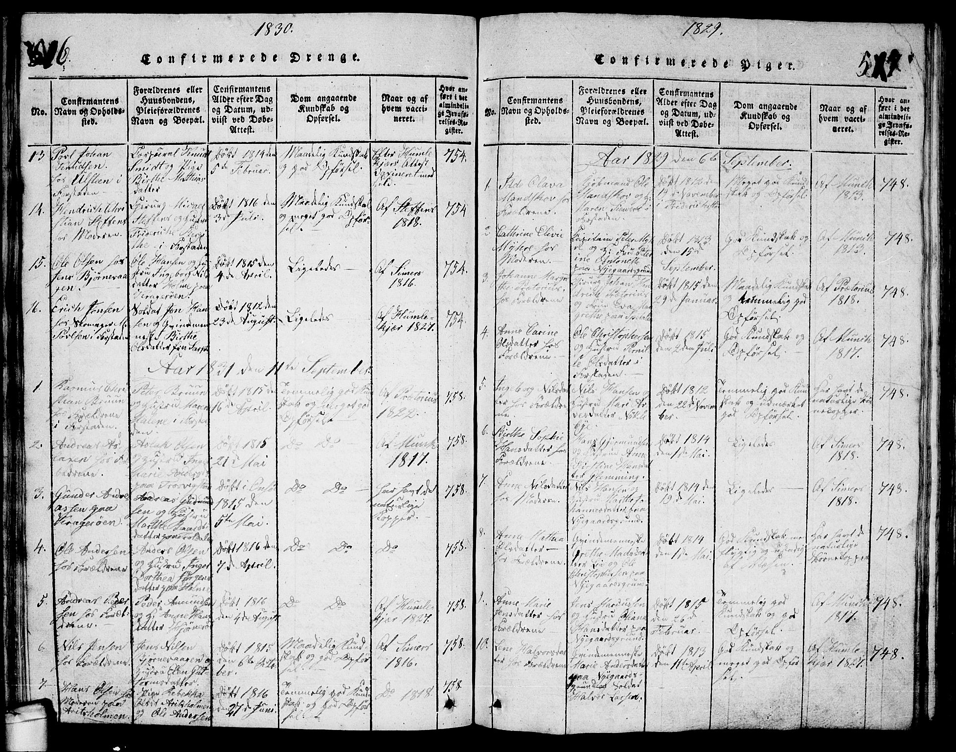 Glemmen prestekontor Kirkebøker, SAO/A-10908/G/Ga/L0001: Parish register (copy) no. 1, 1816-1838, p. 516-517