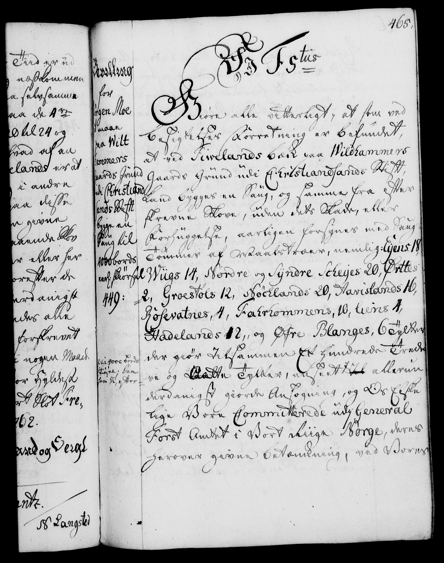 Rentekammeret, Kammerkanselliet, AV/RA-EA-3111/G/Gg/Gga/L0007: Norsk ekspedisjonsprotokoll med register (merket RK 53.7), 1759-1768, p. 465