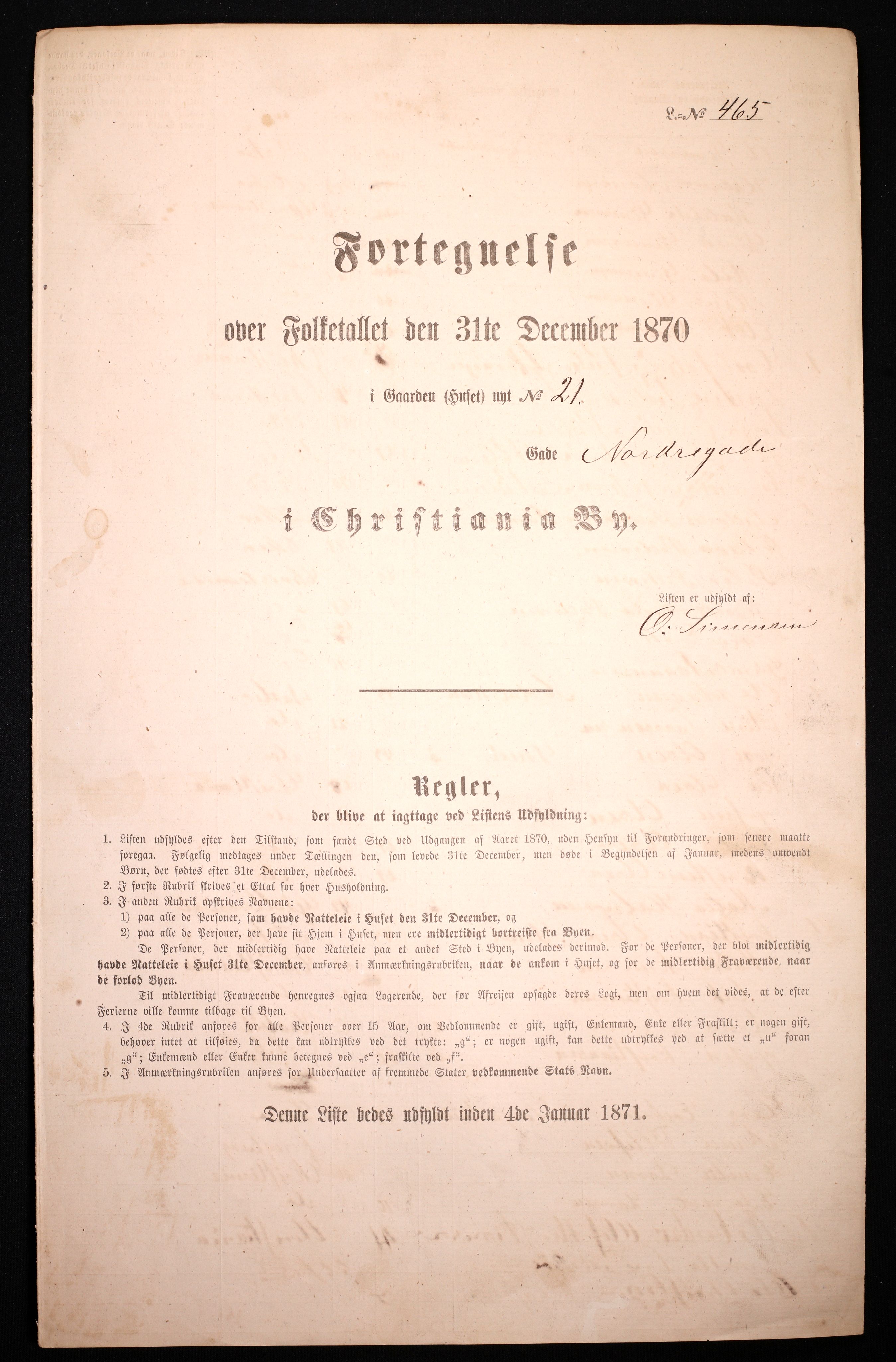 RA, 1870 census for 0301 Kristiania, 1870, p. 2666