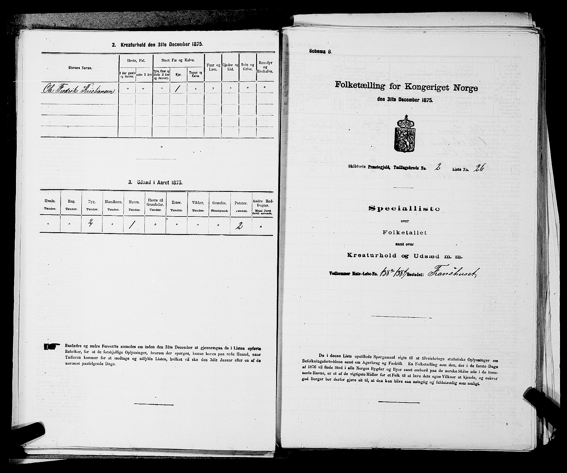 RA, 1875 census for 0127P Skiptvet, 1875, p. 261