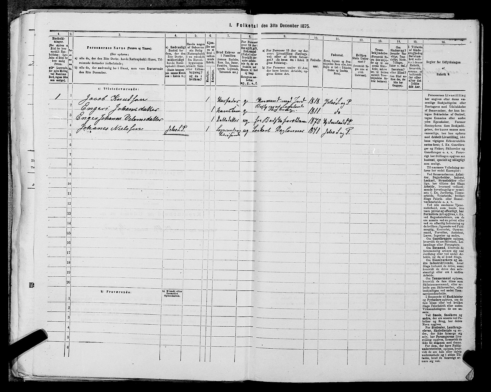 SAST, 1875 census for 1133P Hjelmeland, 1875, p. 572