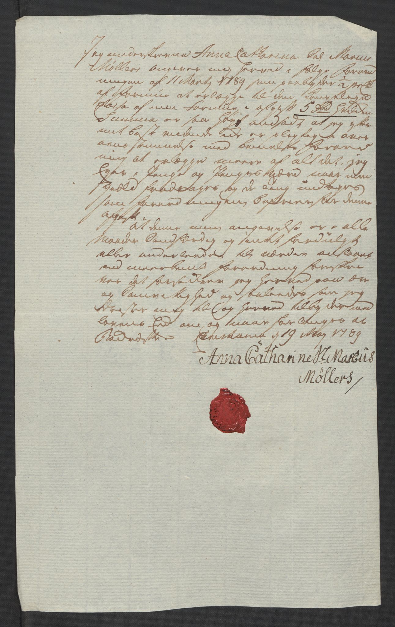 Rentekammeret inntil 1814, Reviderte regnskaper, Mindre regnskaper, AV/RA-EA-4068/Rf/Rfe/L0006: Christiania, 1789, p. 261