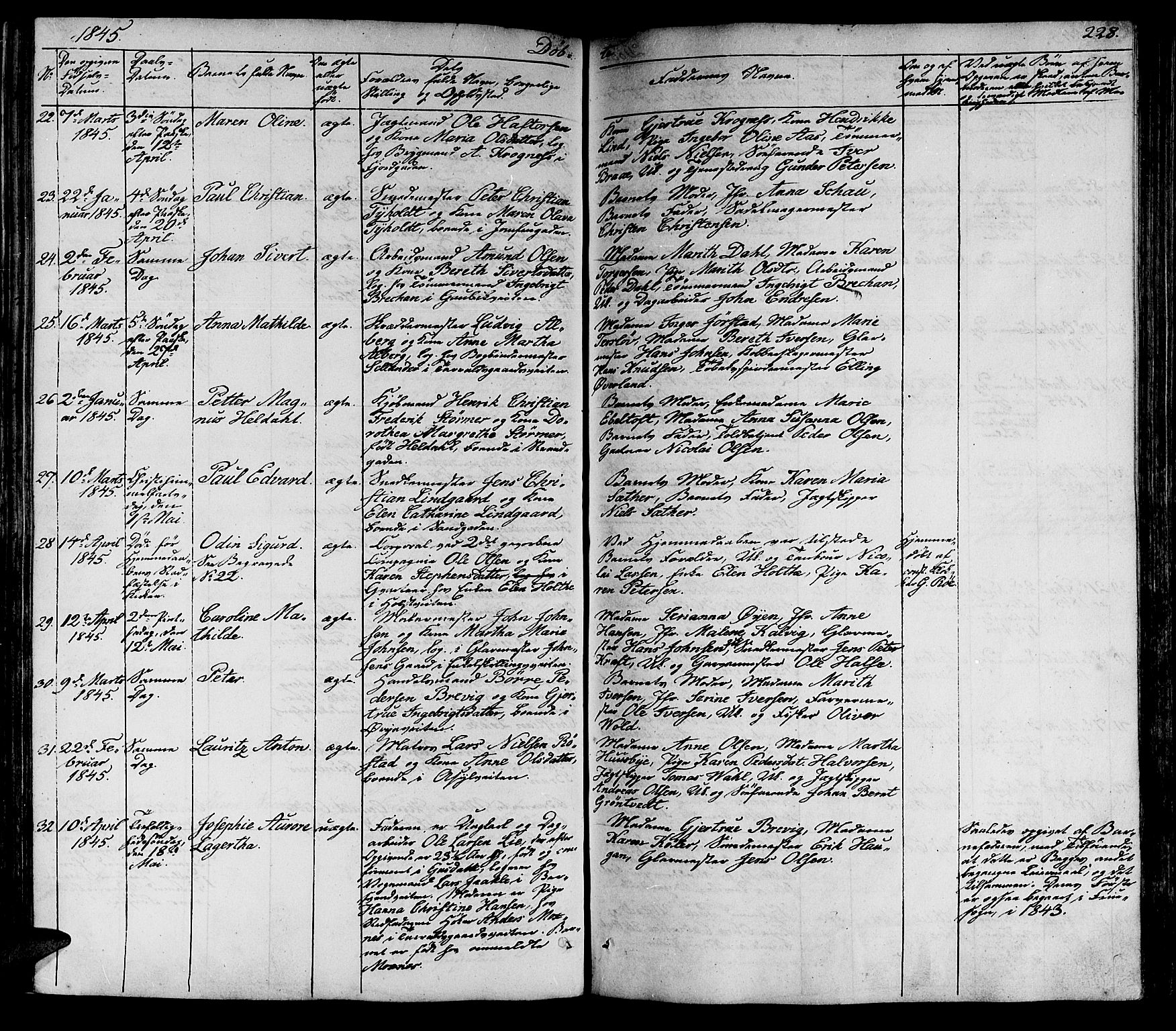 Ministerialprotokoller, klokkerbøker og fødselsregistre - Sør-Trøndelag, SAT/A-1456/602/L0136: Parish register (copy) no. 602C04, 1833-1845, p. 228