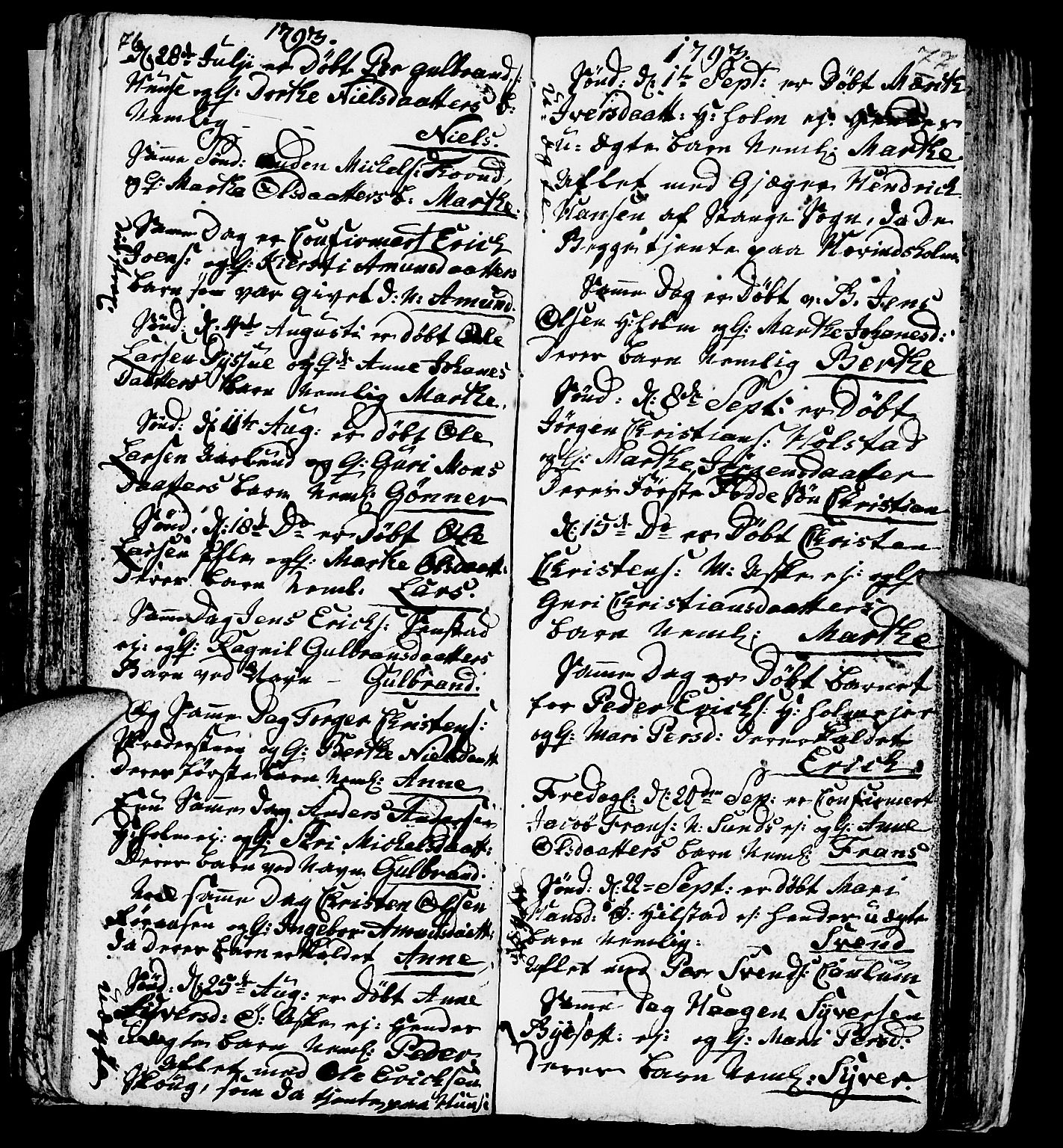 Nes prestekontor, Hedmark, SAH/PREST-020/L/La/L0002: Parish register (copy) no. 2, 1785-1813, p. 76-77