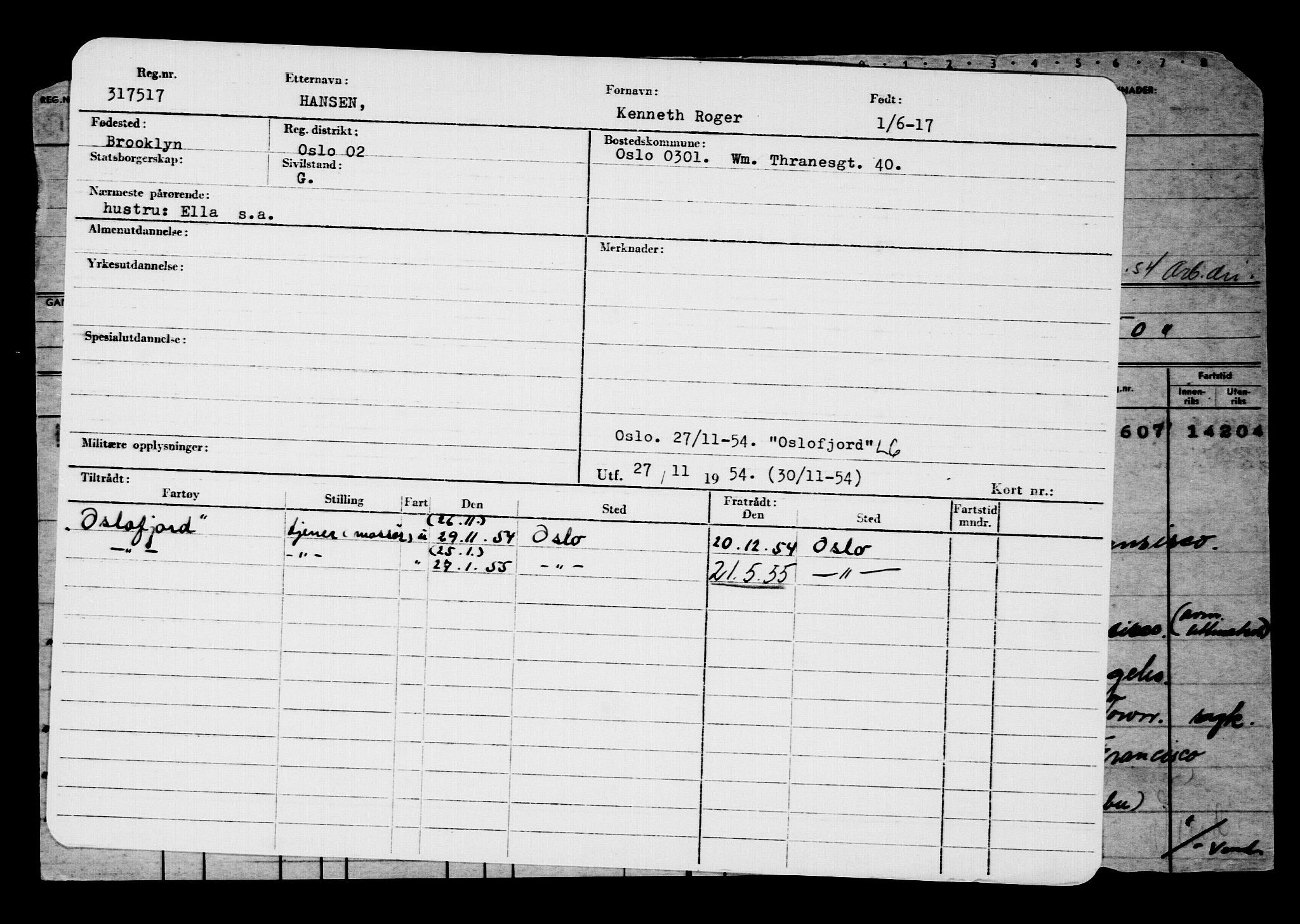 Direktoratet for sjømenn, RA/S-3545/G/Gb/L0149: Hovedkort, 1917, p. 3