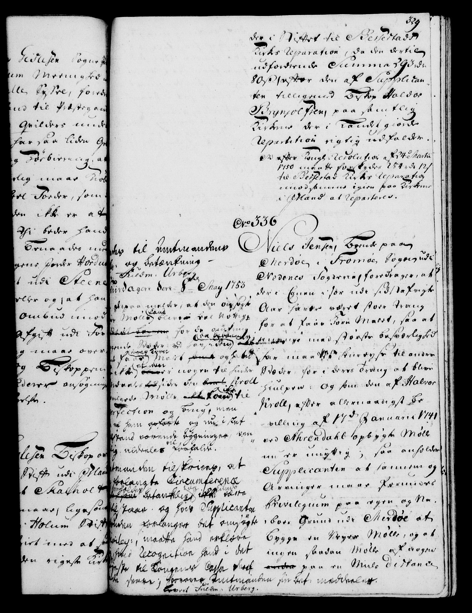 Rentekammeret, Kammerkanselliet, RA/EA-3111/G/Gh/Gha/L0031: Norsk ekstraktmemorialprotokoll (merket RK 53.76), 1751-1753, p. 329