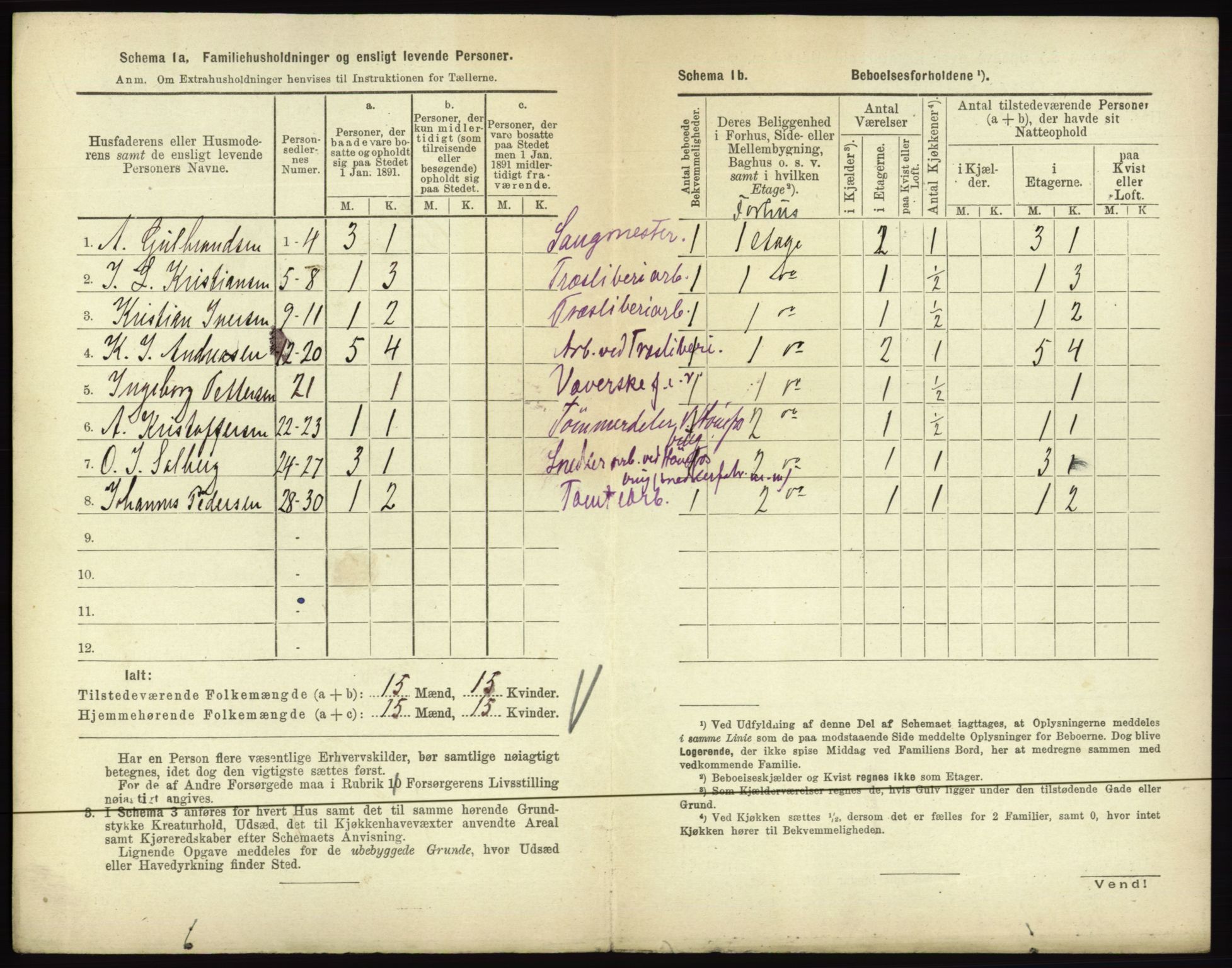 RA, 1891 census for 0601 Hønefoss, 1891, p. 344