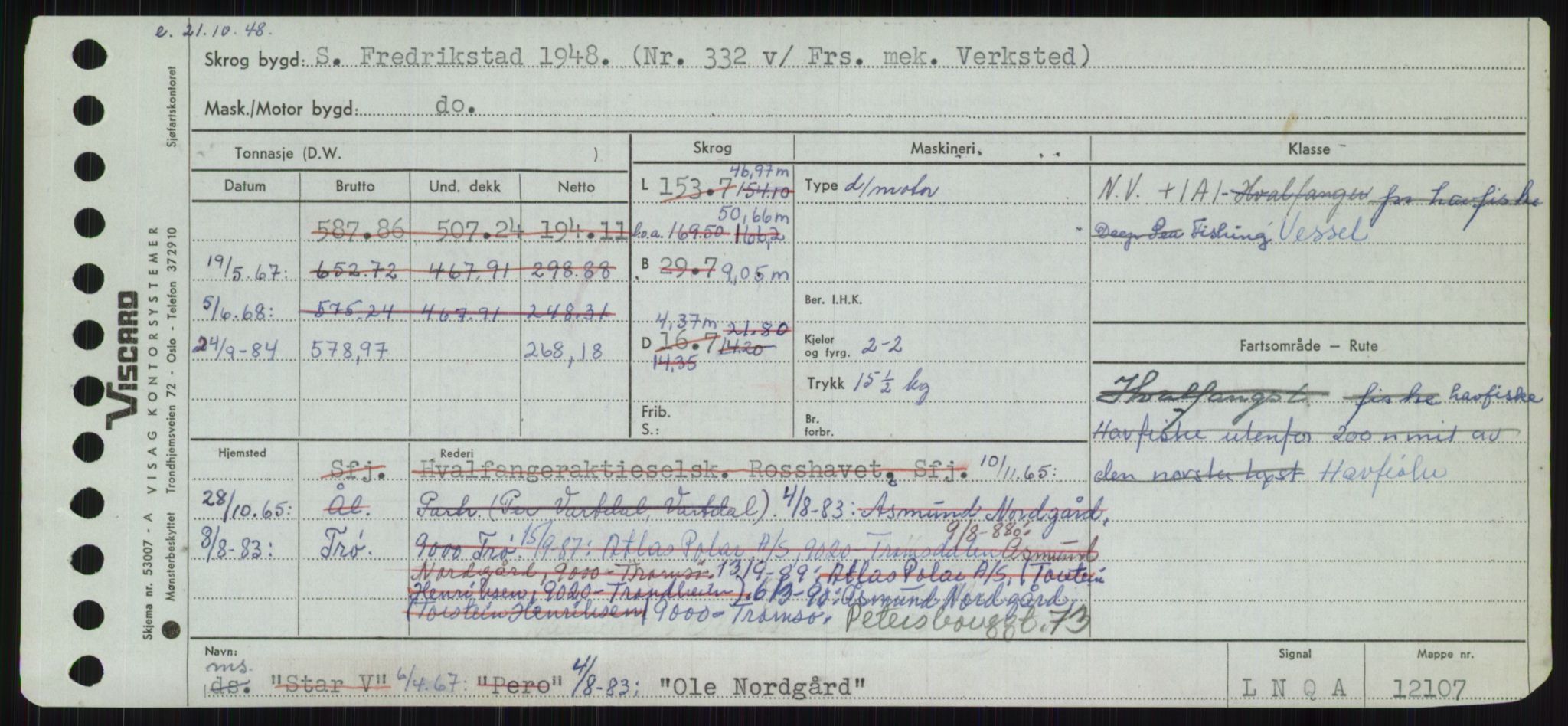 Sjøfartsdirektoratet med forløpere, Skipsmålingen, AV/RA-S-1627/H/Ha/L0004/0002: Fartøy, Mas-R / Fartøy, Odin-R, p. 63