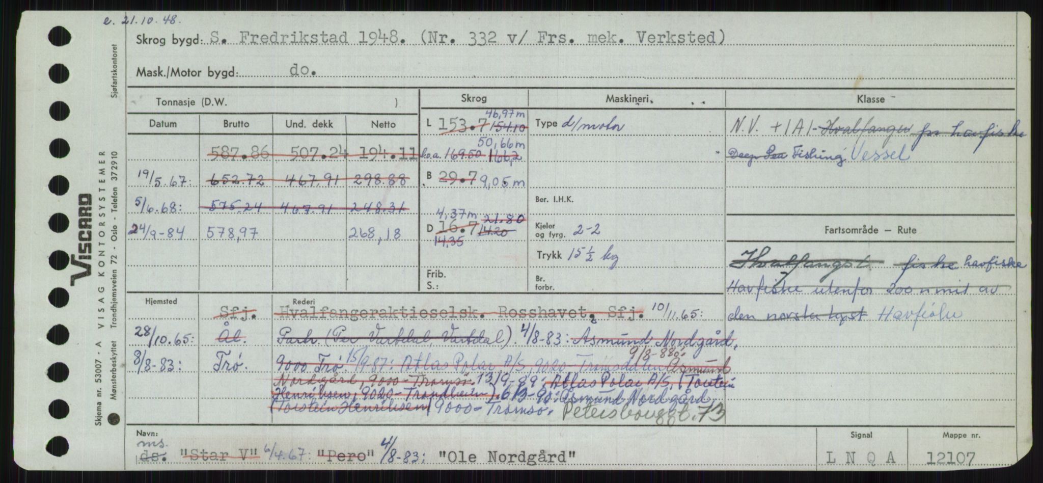 Sjøfartsdirektoratet med forløpere, Skipsmålingen, RA/S-1627/H/Ha/L0004/0002: Fartøy, Mas-R / Fartøy, Odin-R, p. 63