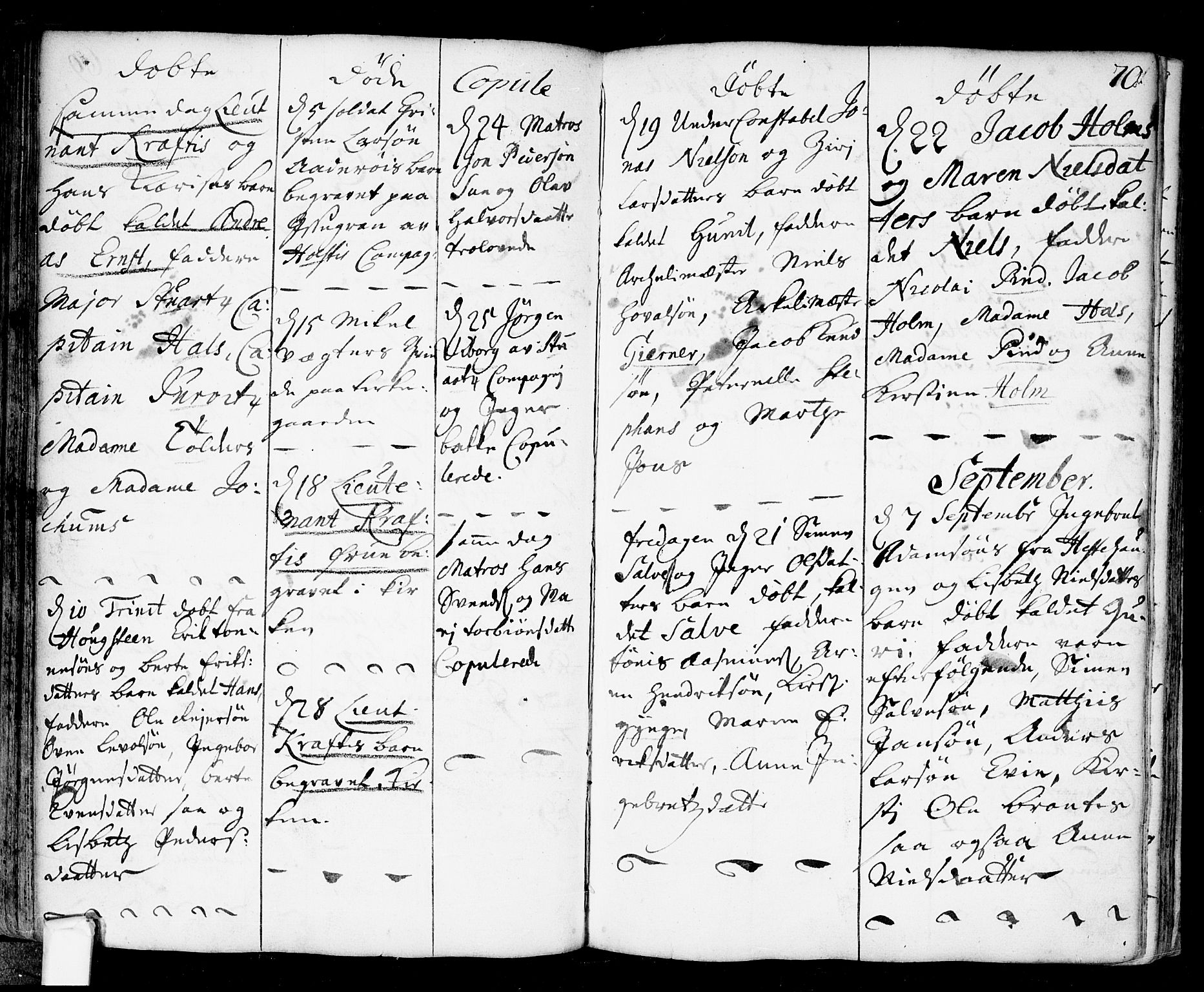 Fredrikstad prestekontor Kirkebøker, AV/SAO-A-11082/F/Fa/L0001: Parish register (official) no. 1, 1717-1731, p. 70