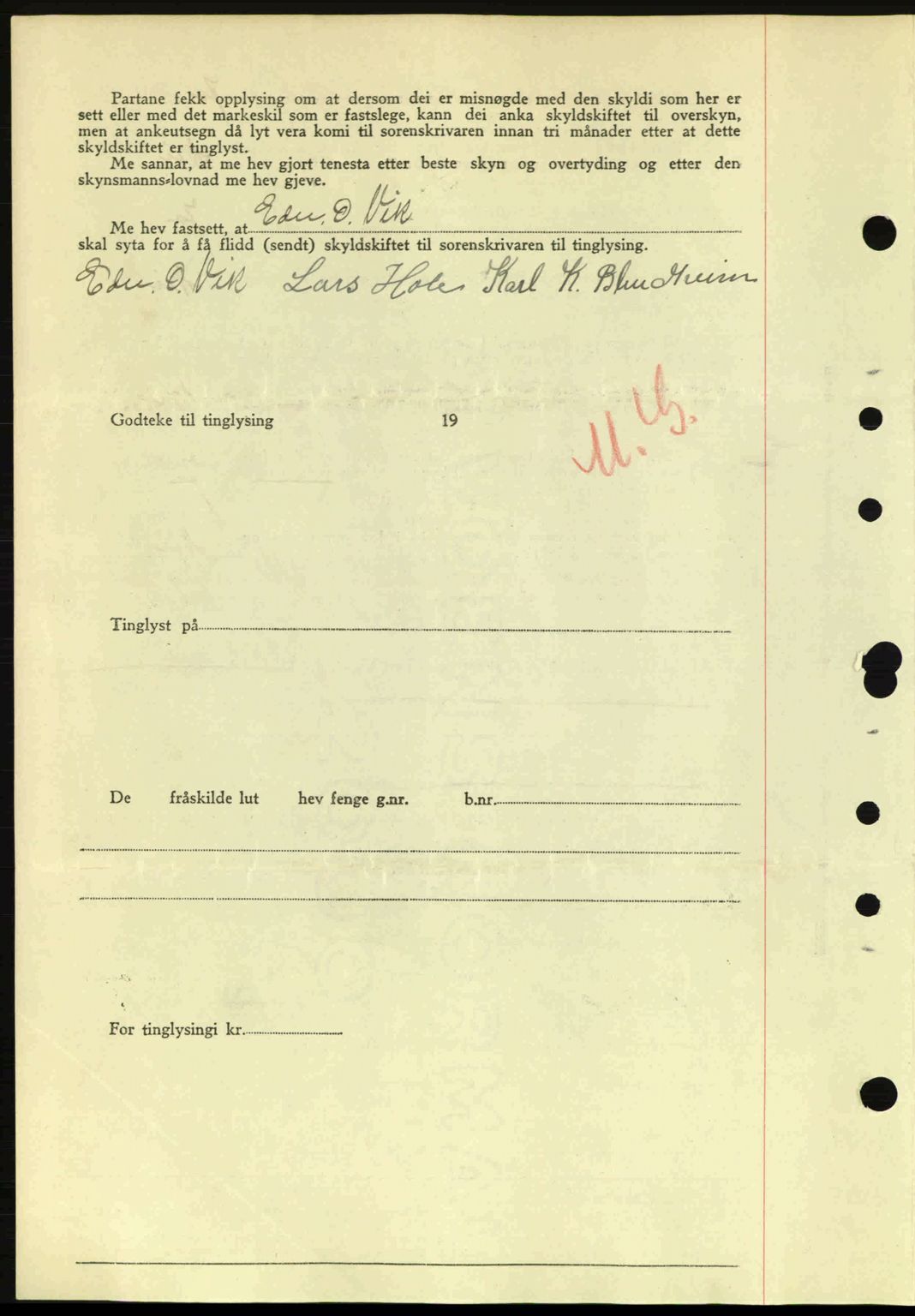 Nordre Sunnmøre sorenskriveri, AV/SAT-A-0006/1/2/2C/2Ca: Mortgage book no. A20a, 1945-1945, Diary no: : 1150/1945