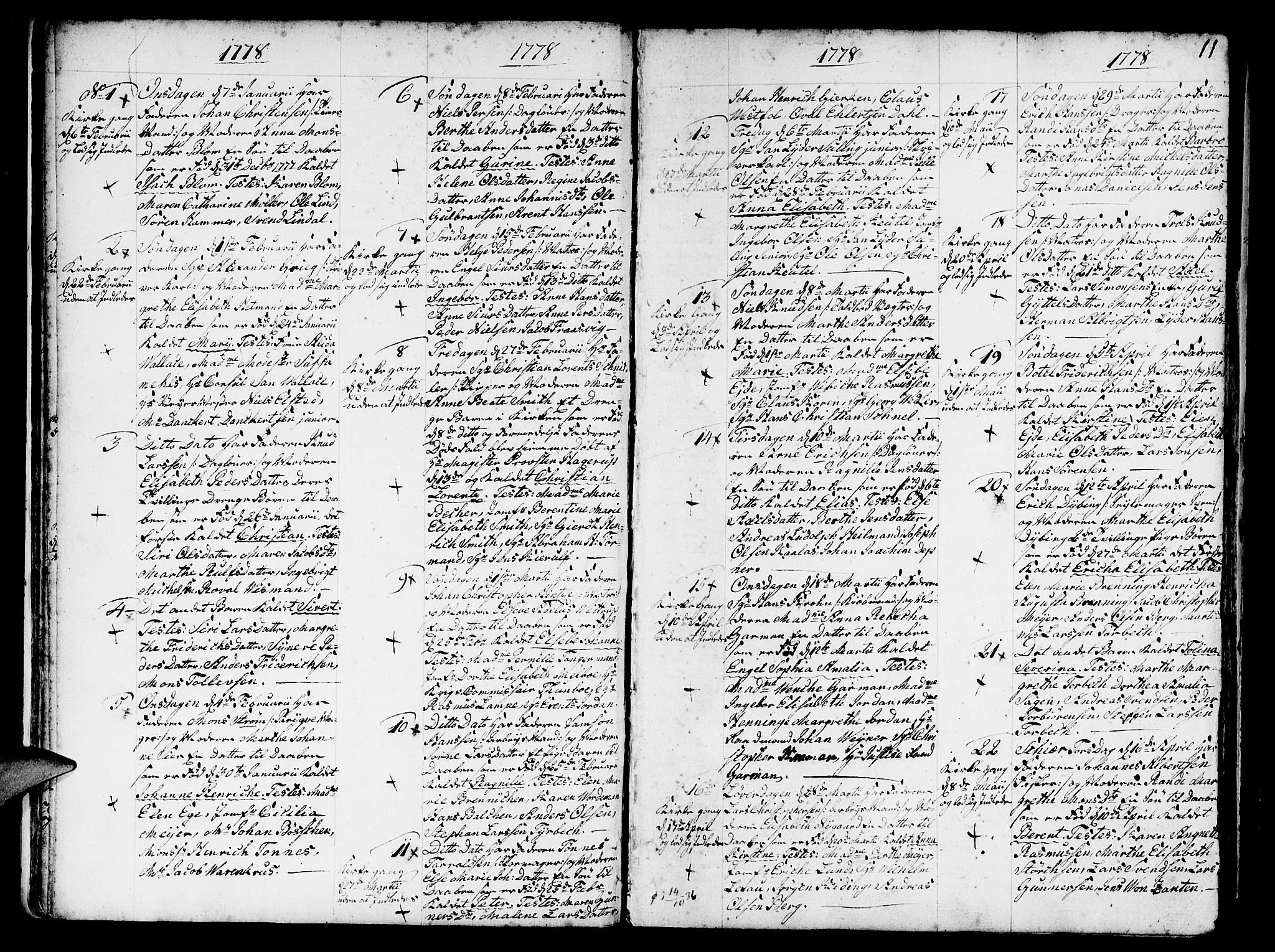 Nykirken Sokneprestembete, AV/SAB-A-77101/H/Haa/L0005: Parish register (official) no. A 5, 1775-1808, p. 11