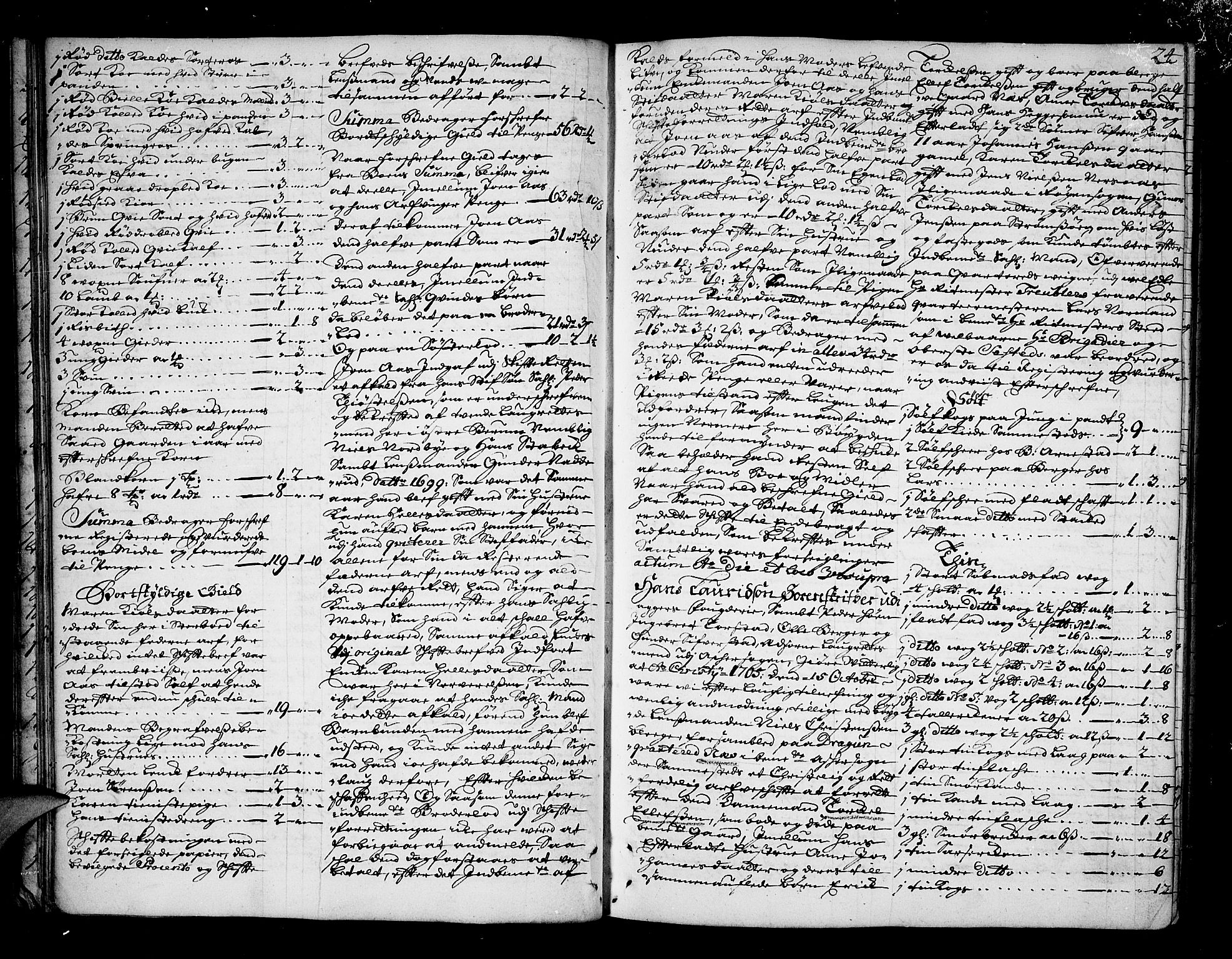 Aker sorenskriveri, AV/SAO-A-10895/H/Hb/L0005: Skifteprotokoll, 1704-1709, p. 23b-24a