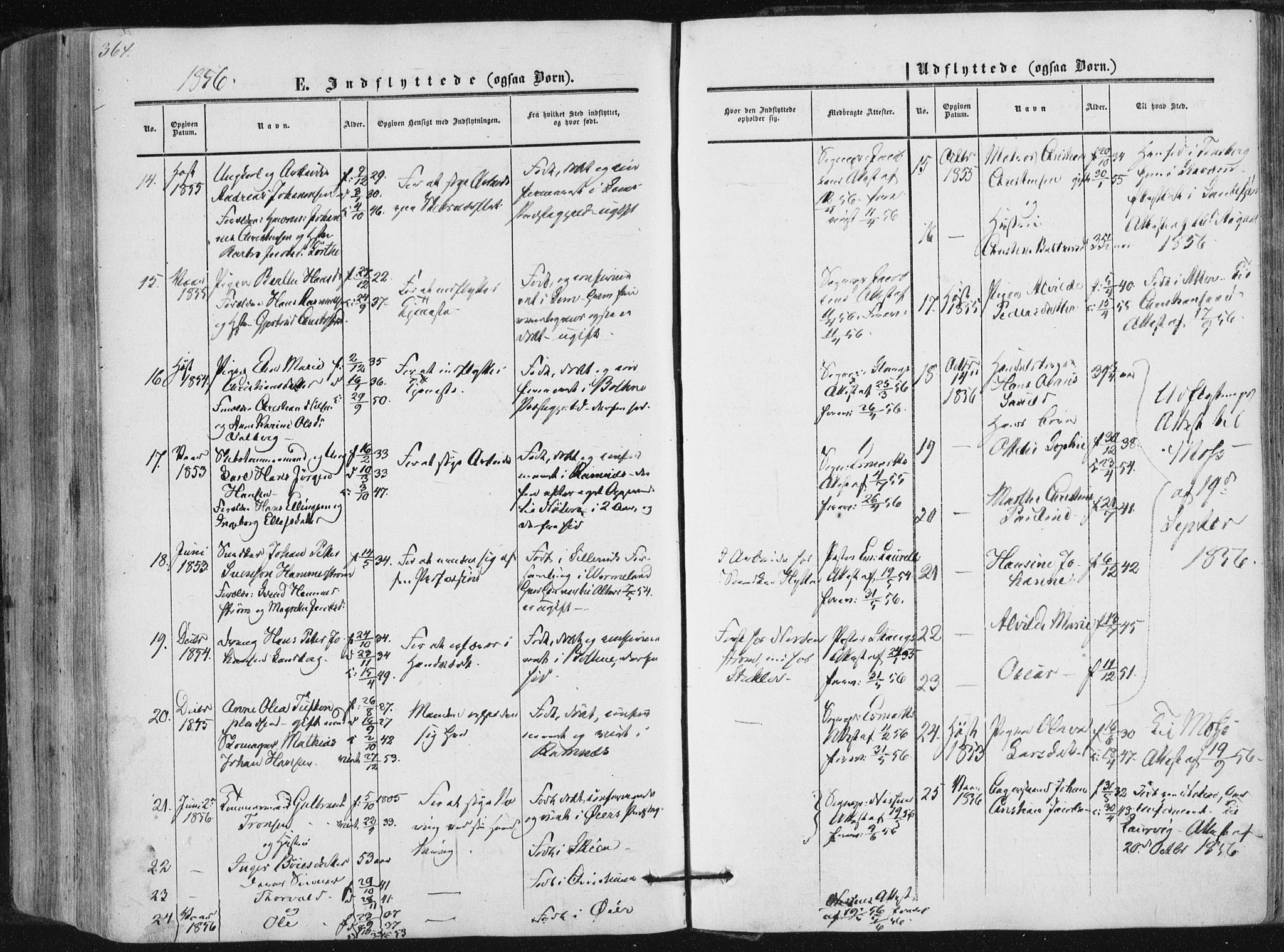 Tønsberg kirkebøker, AV/SAKO-A-330/F/Fa/L0008: Parish register (official) no. I 8, 1855-1864, p. 364