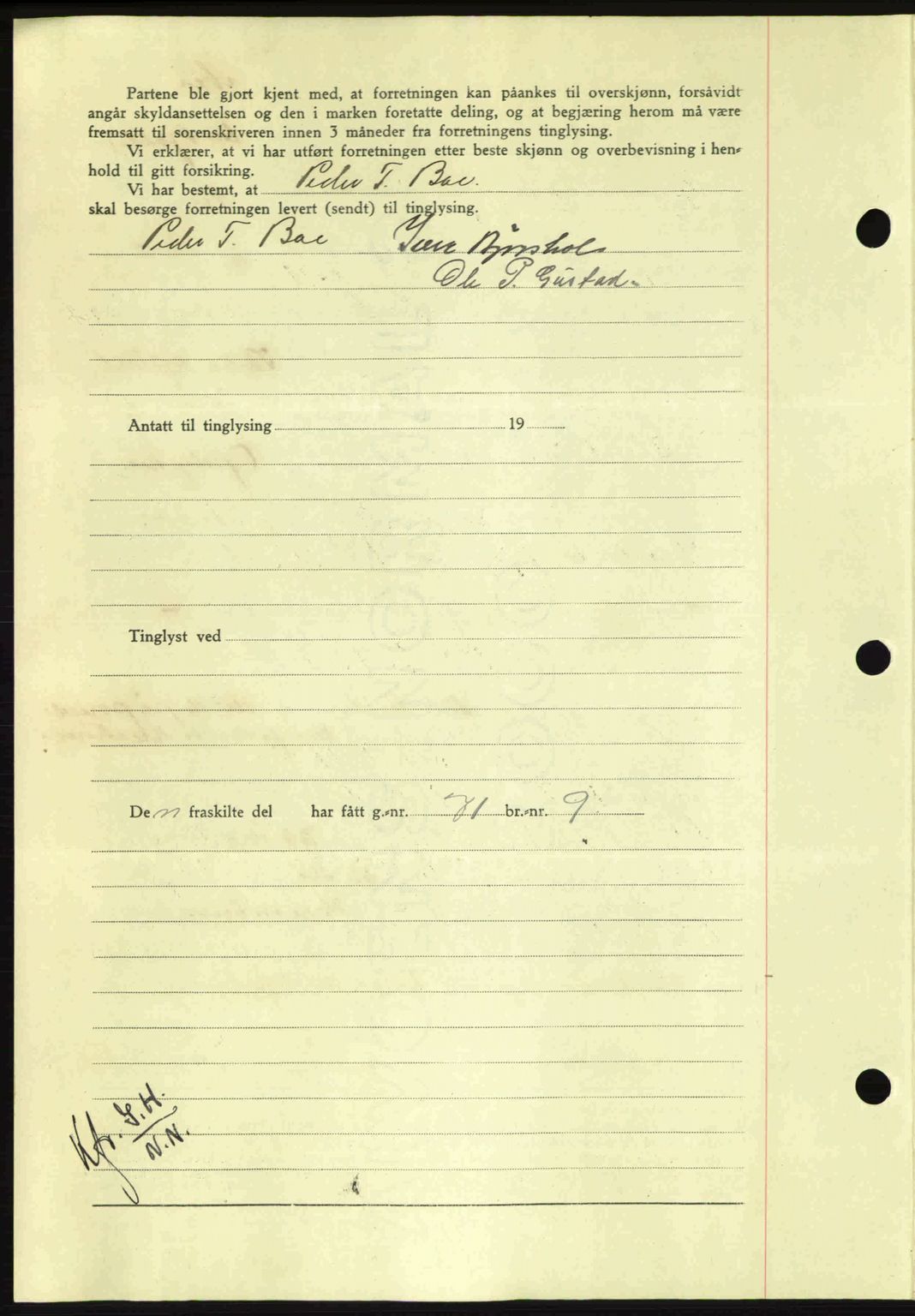 Nordmøre sorenskriveri, AV/SAT-A-4132/1/2/2Ca: Mortgage book no. A94, 1942-1943, Diary no: : 3006/1942