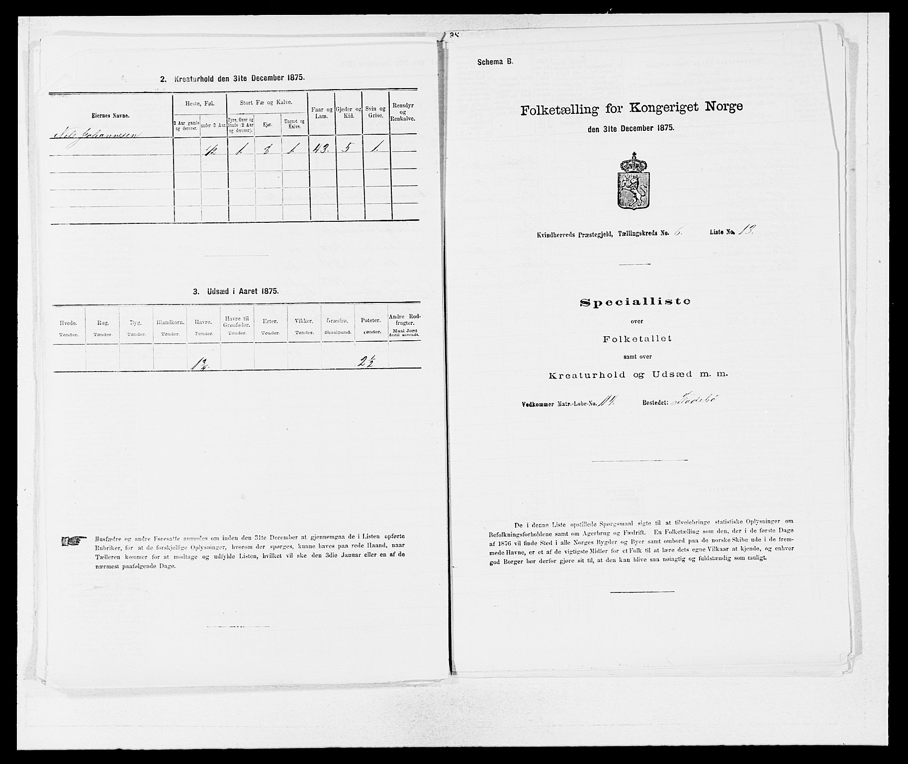 SAB, 1875 census for 1224P Kvinnherad, 1875, p. 465