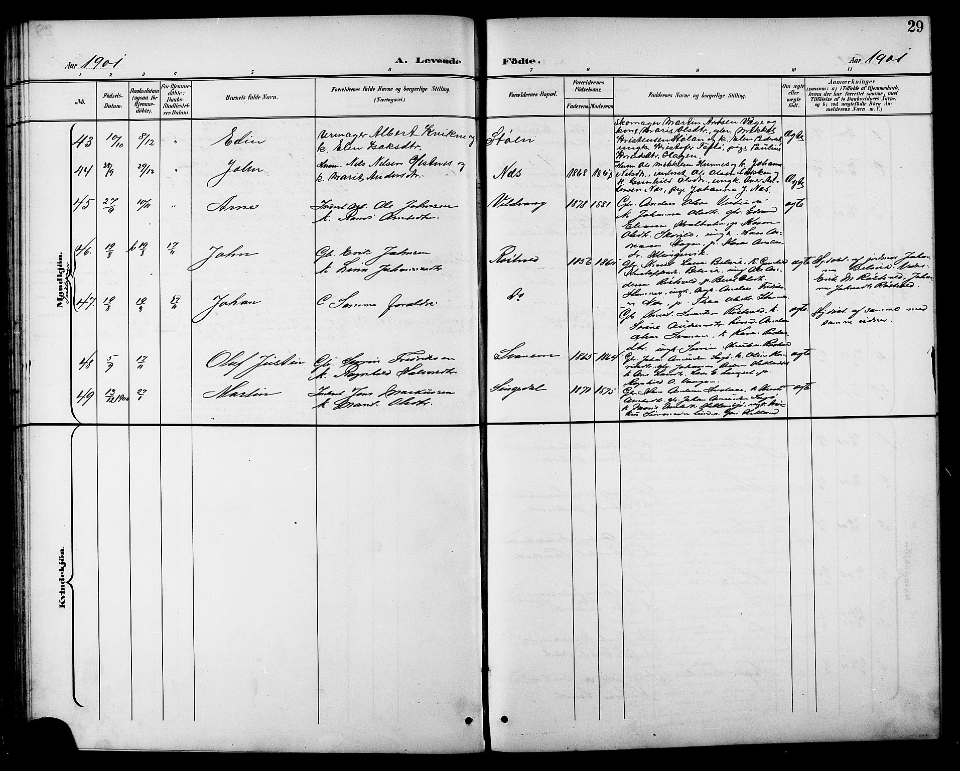 Ministerialprotokoller, klokkerbøker og fødselsregistre - Sør-Trøndelag, SAT/A-1456/630/L0505: Parish register (copy) no. 630C03, 1899-1914, p. 29