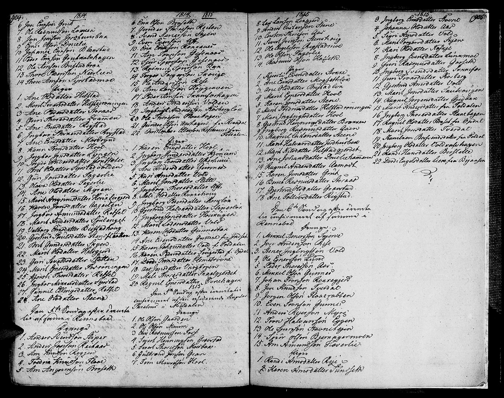 Ministerialprotokoller, klokkerbøker og fødselsregistre - Sør-Trøndelag, SAT/A-1456/672/L0852: Parish register (official) no. 672A05, 1776-1815, p. 904-905