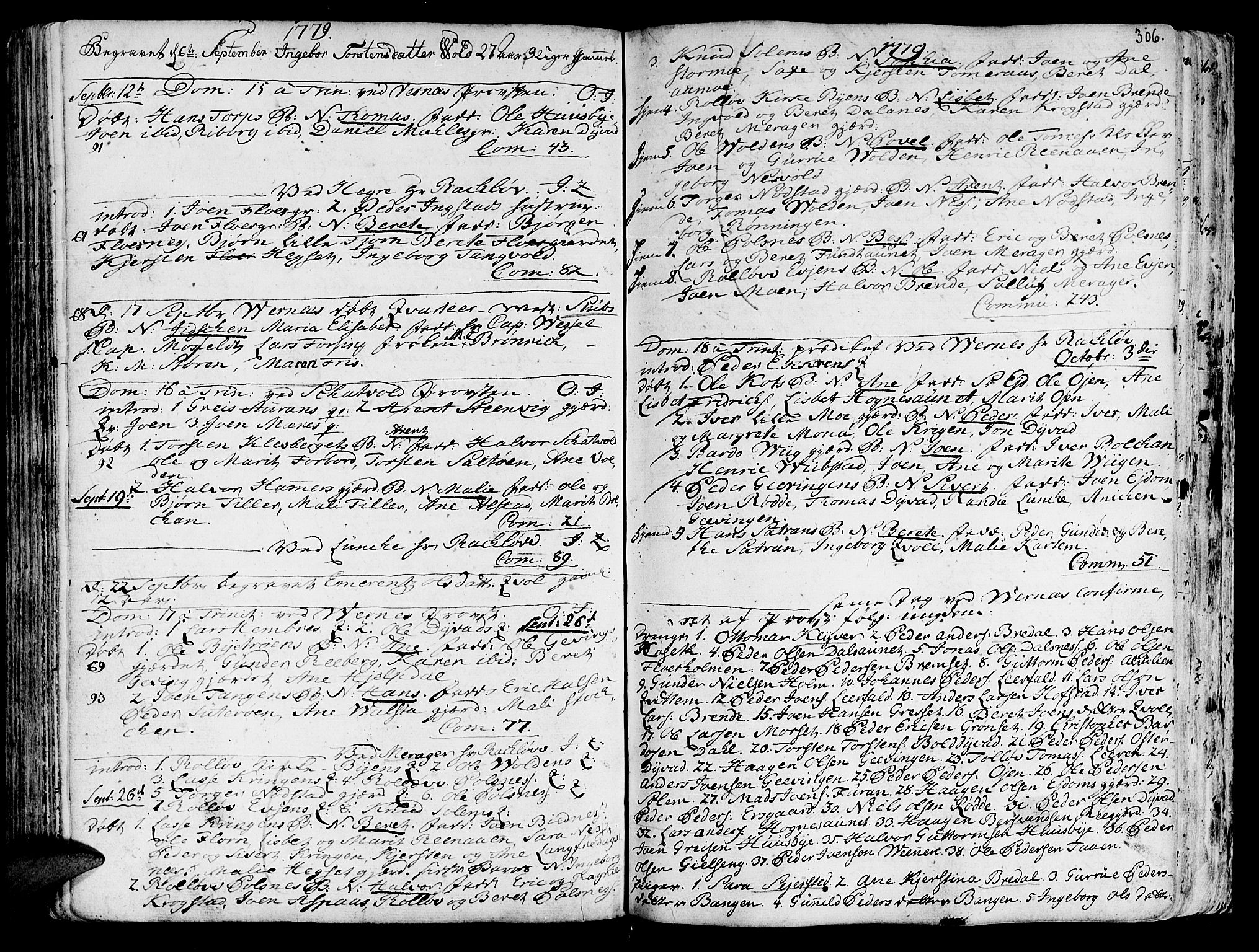 Ministerialprotokoller, klokkerbøker og fødselsregistre - Nord-Trøndelag, SAT/A-1458/709/L0057: Parish register (official) no. 709A05, 1755-1780, p. 306