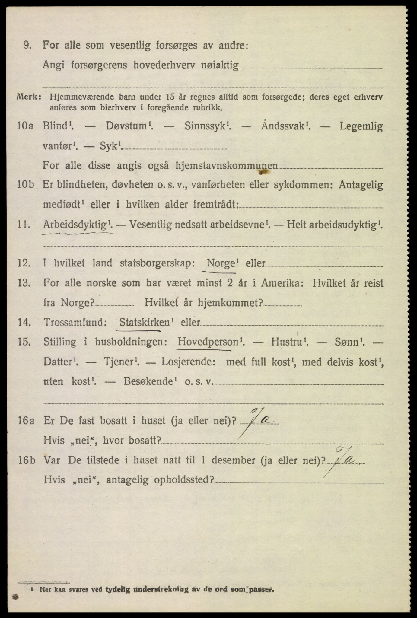 SAH, 1920 census for Kolbu, 1920, p. 3725