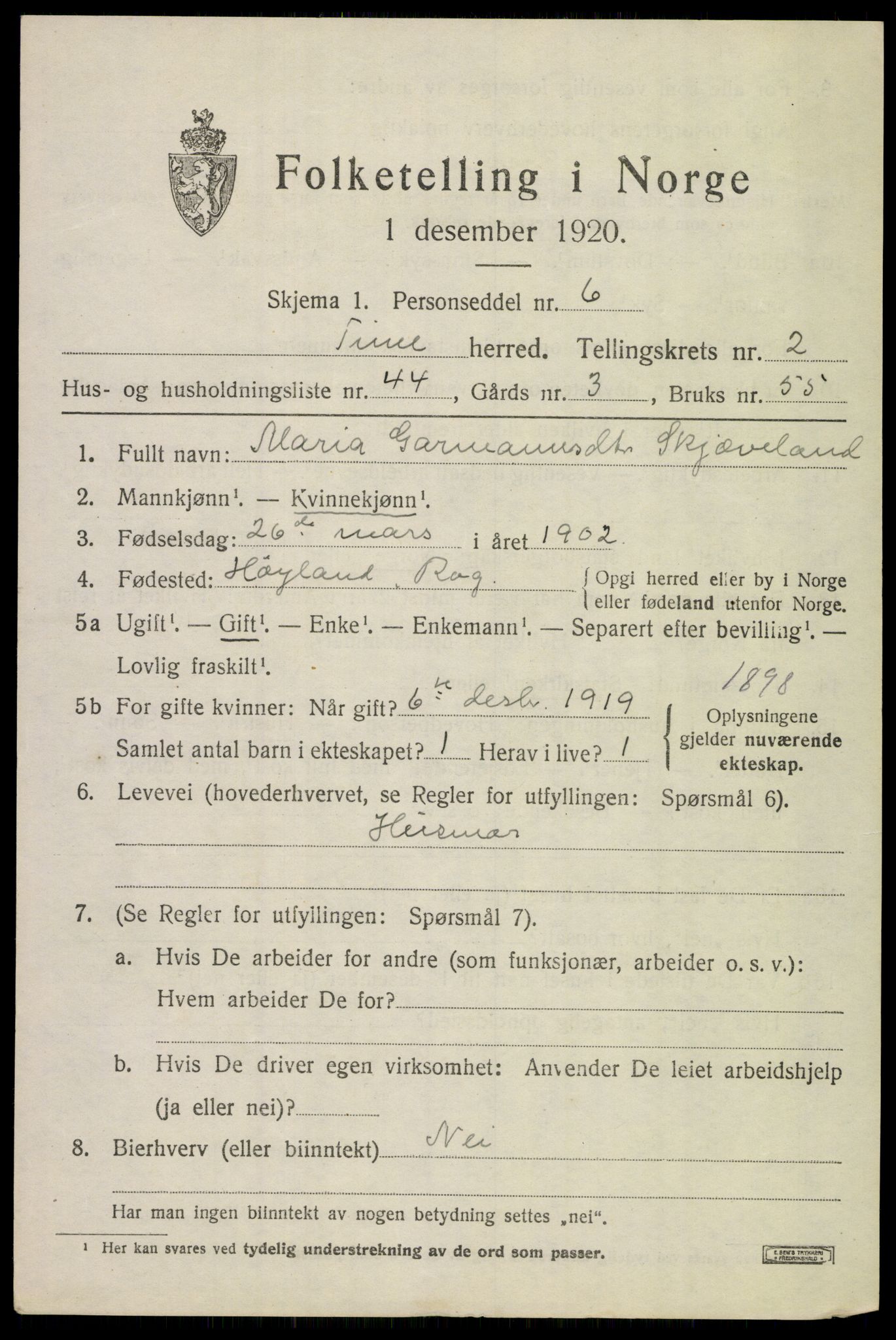 SAST, 1920 census for Time, 1920, p. 3351