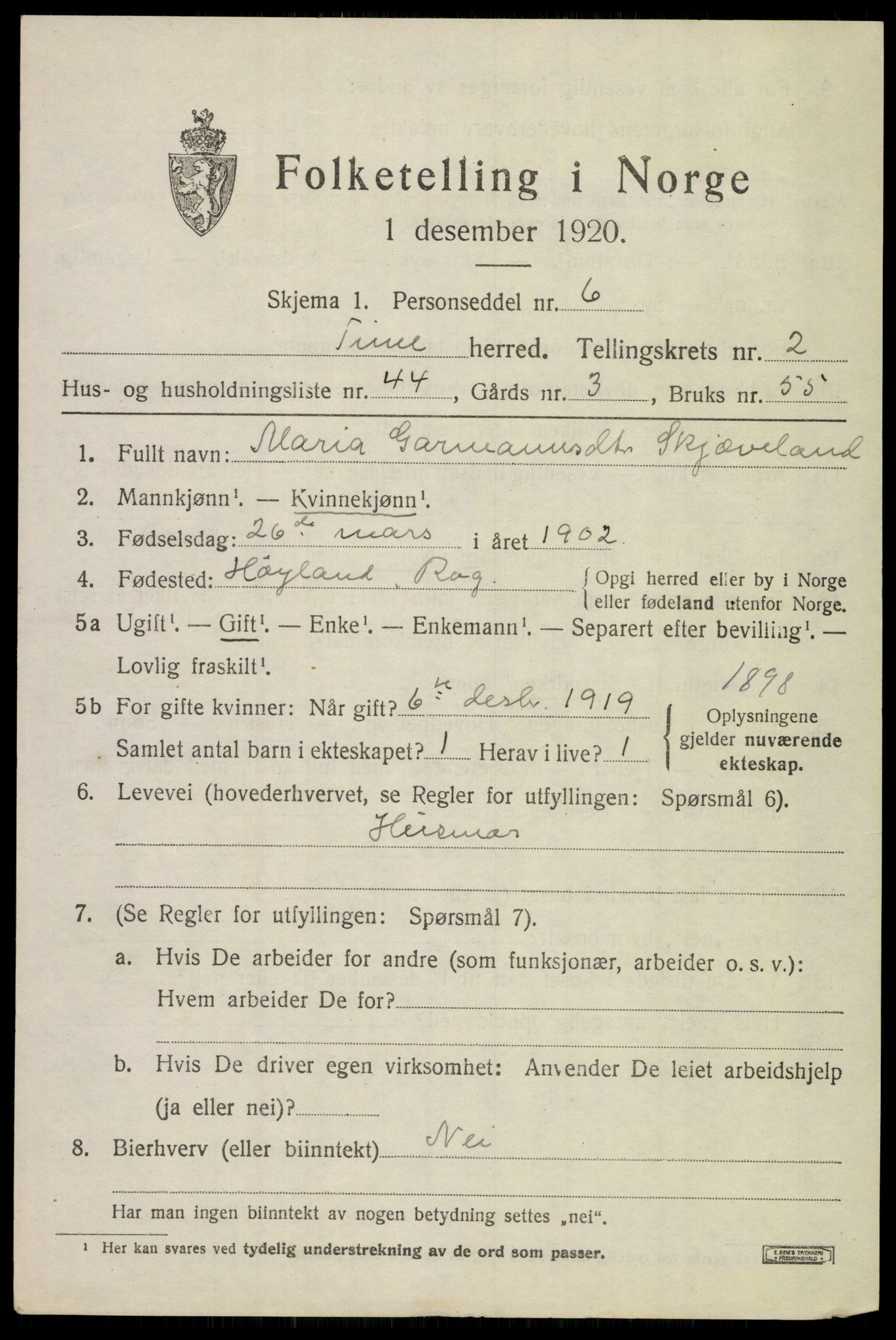 SAST, 1920 census for Time, 1920, p. 3351