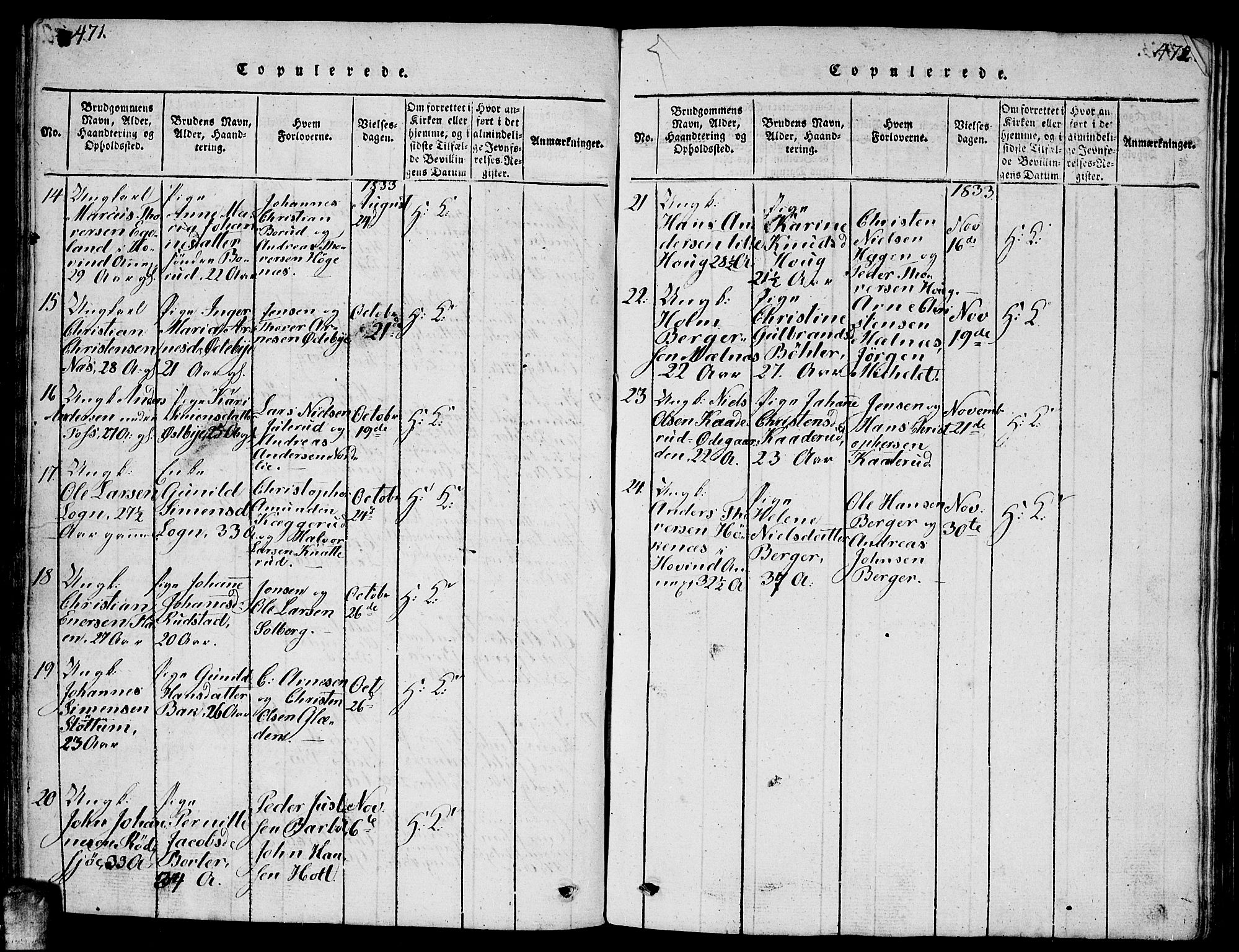 Enebakk prestekontor Kirkebøker, AV/SAO-A-10171c/G/Ga/L0001: Parish register (copy) no. I 1, 1815-1833, p. 471-472