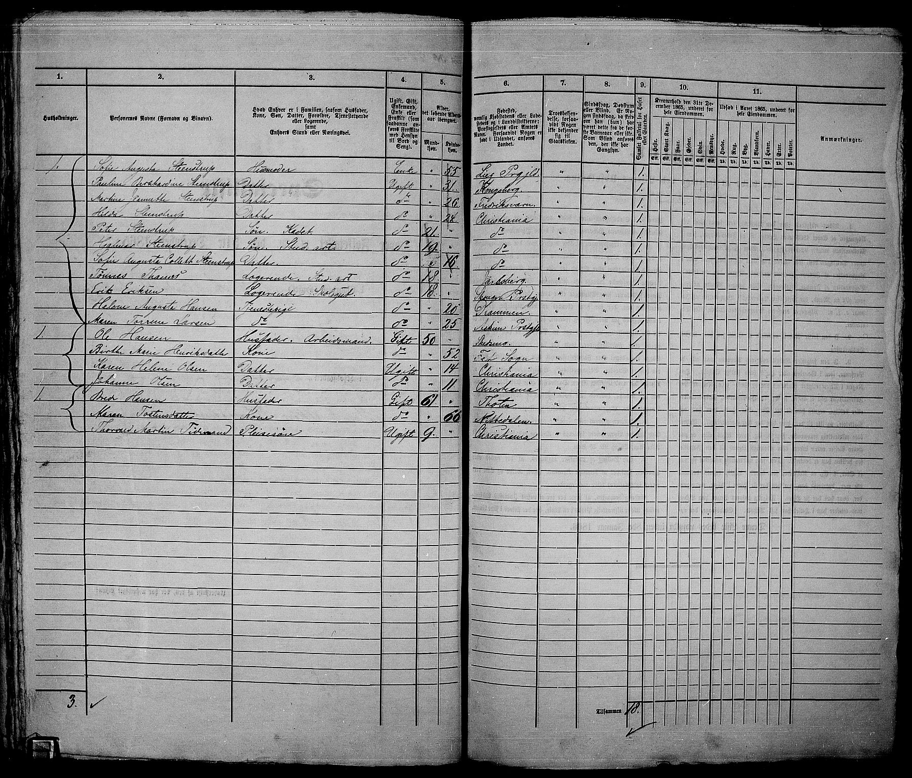 RA, 1865 census for Kristiania, 1865, p. 4612