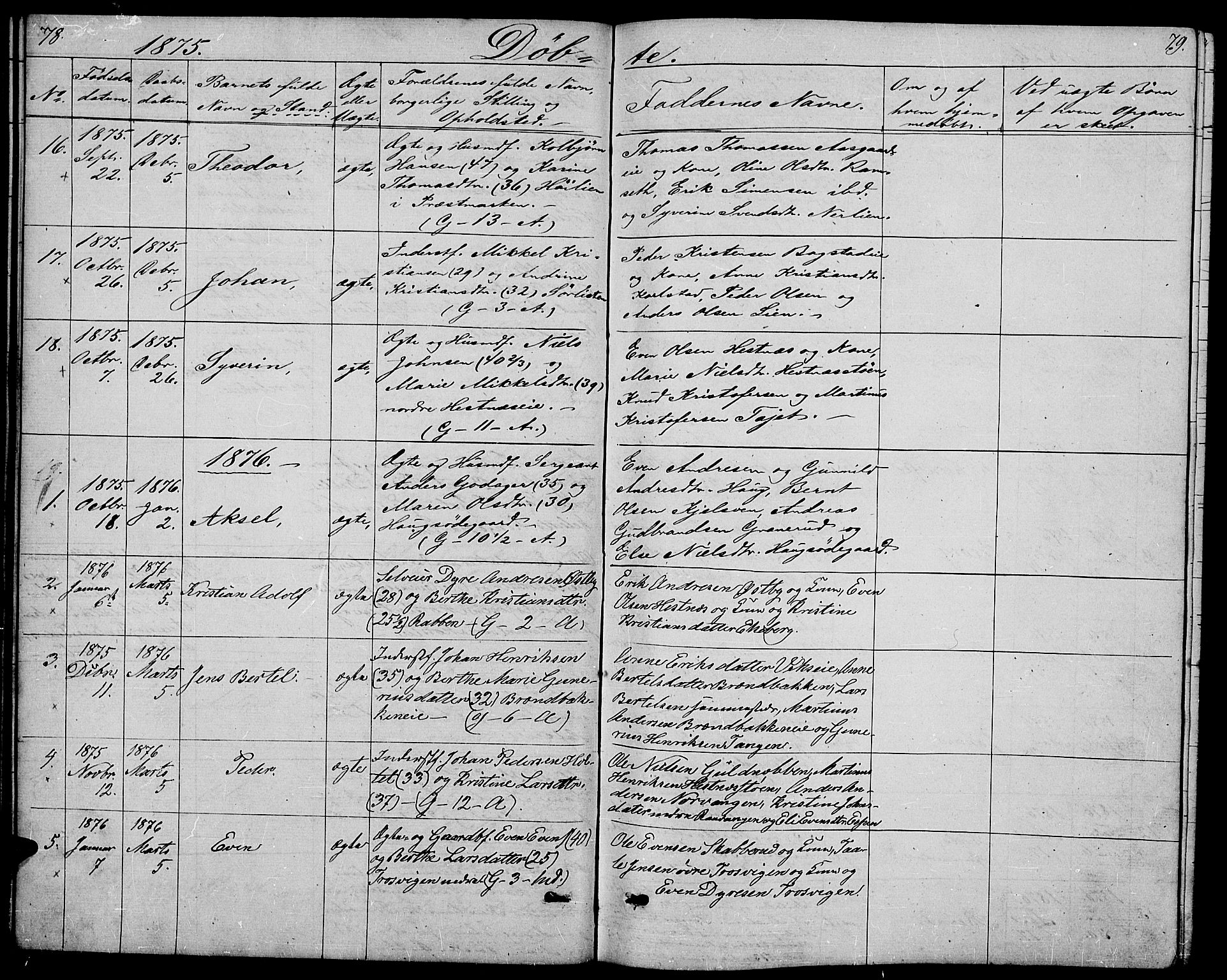 Stange prestekontor, SAH/PREST-002/L/L0005: Parish register (copy) no. 5, 1861-1881, p. 78-79