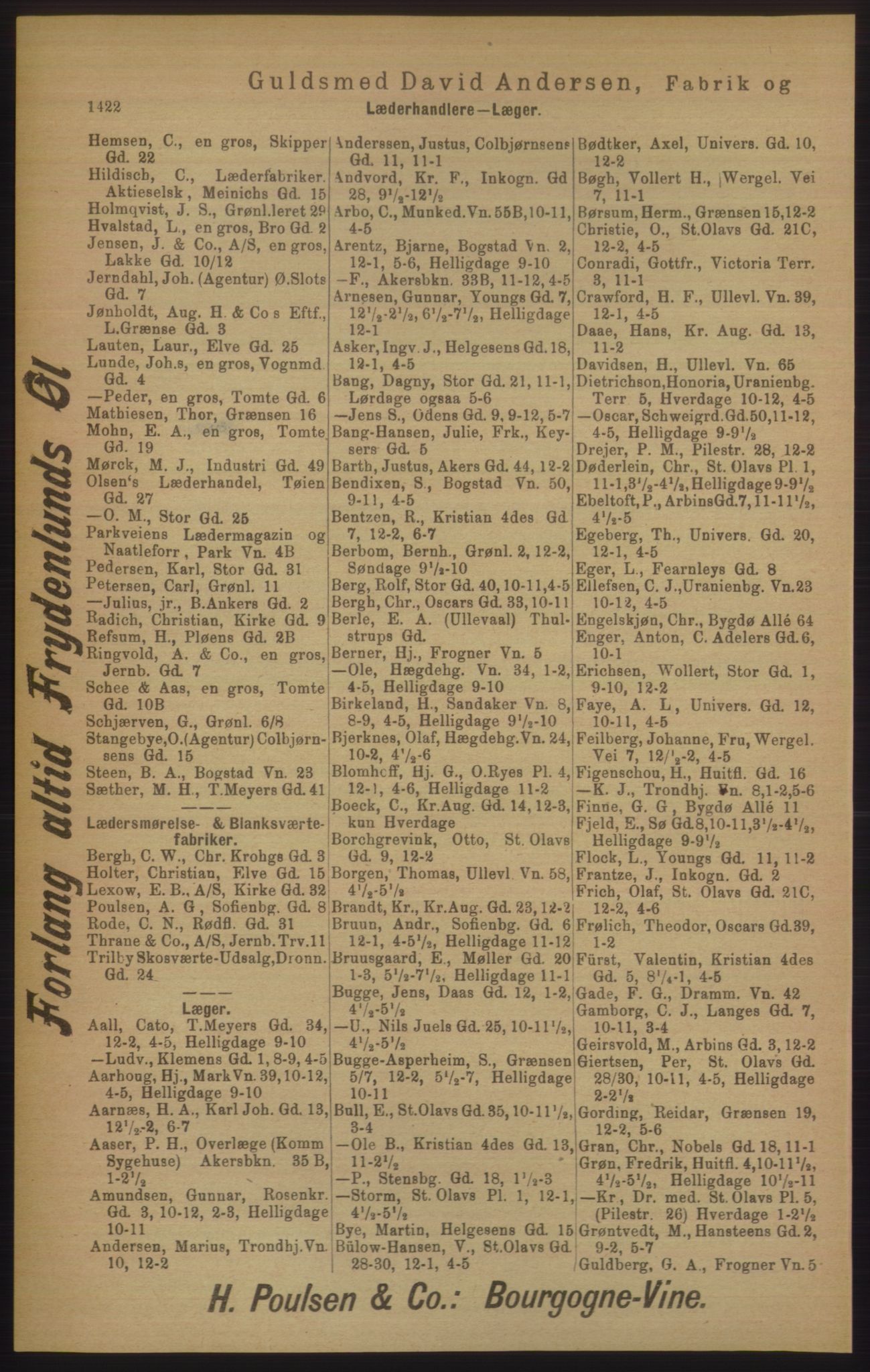 Kristiania/Oslo adressebok, PUBL/-, 1906, p. 1422