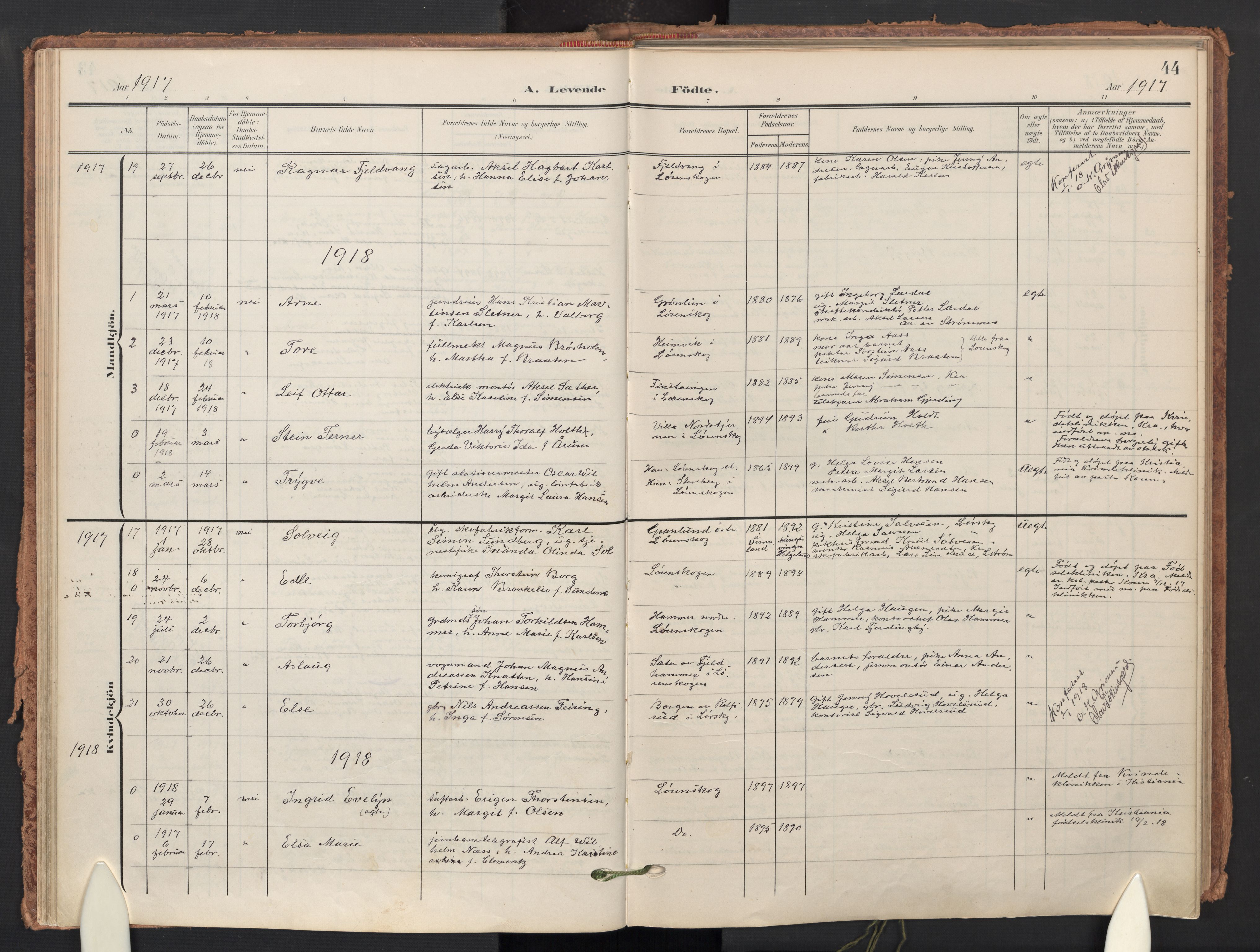 Skedsmo prestekontor Kirkebøker, AV/SAO-A-10033a/F/Fb/L0002: Parish register (official) no. II 2, 1902-1921, p. 44