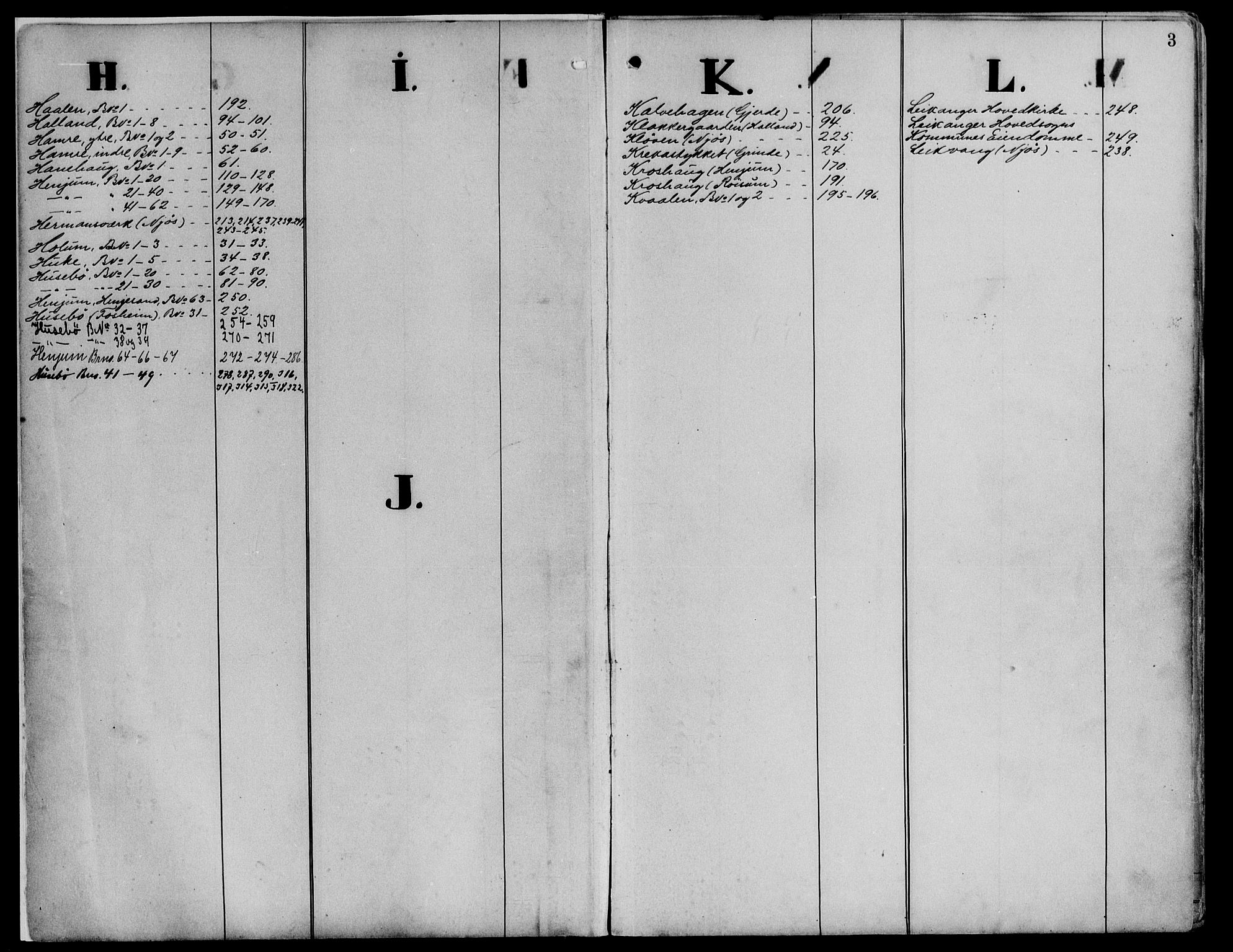 Ytre Sogn tingrett, SAB/A-2601/1/G/Gaa/L0010: Mortgage register no. II.A.a.10, 1800-1965, p. 3