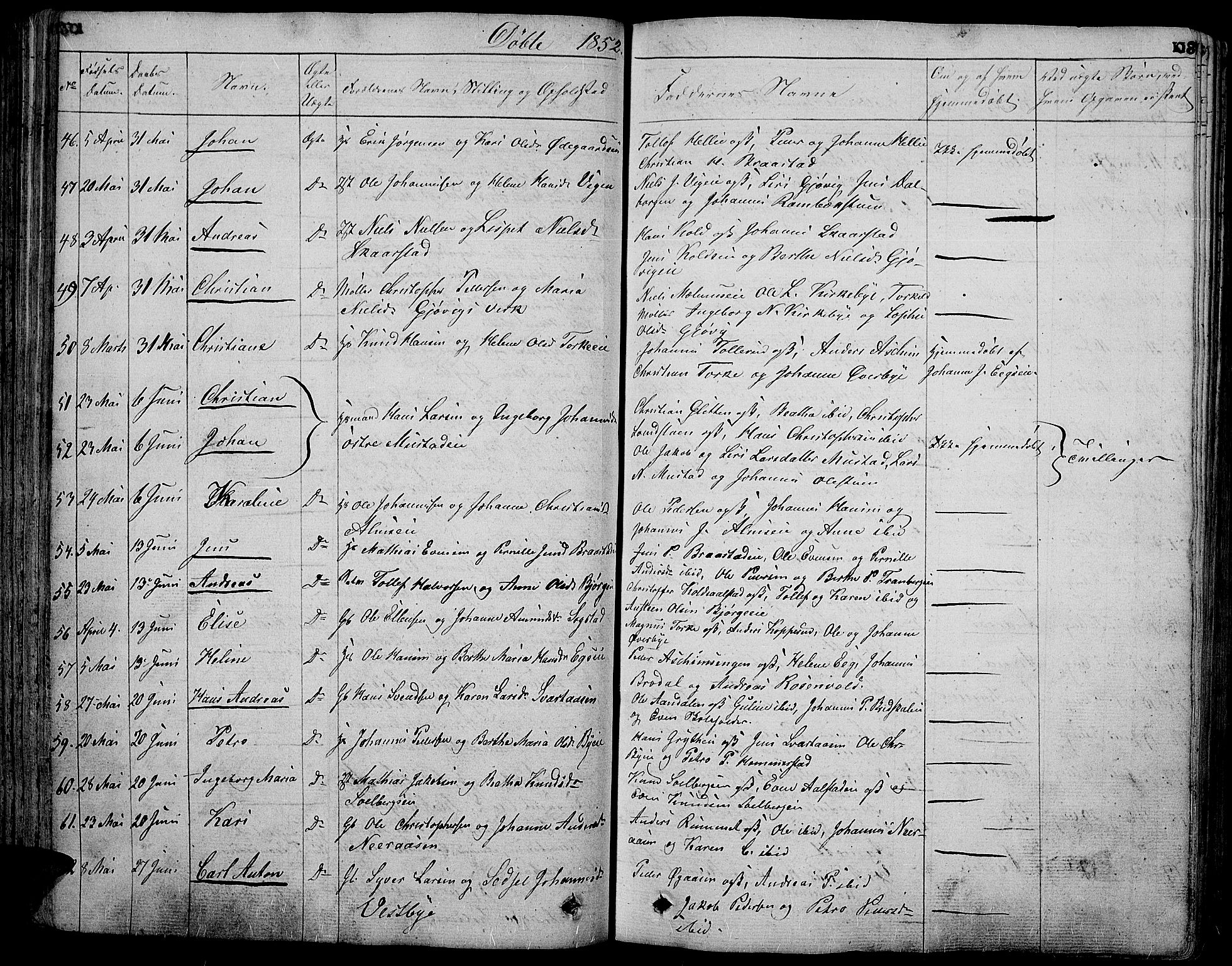 Vardal prestekontor, AV/SAH-PREST-100/H/Ha/Hab/L0004: Parish register (copy) no. 4, 1831-1853, p. 108