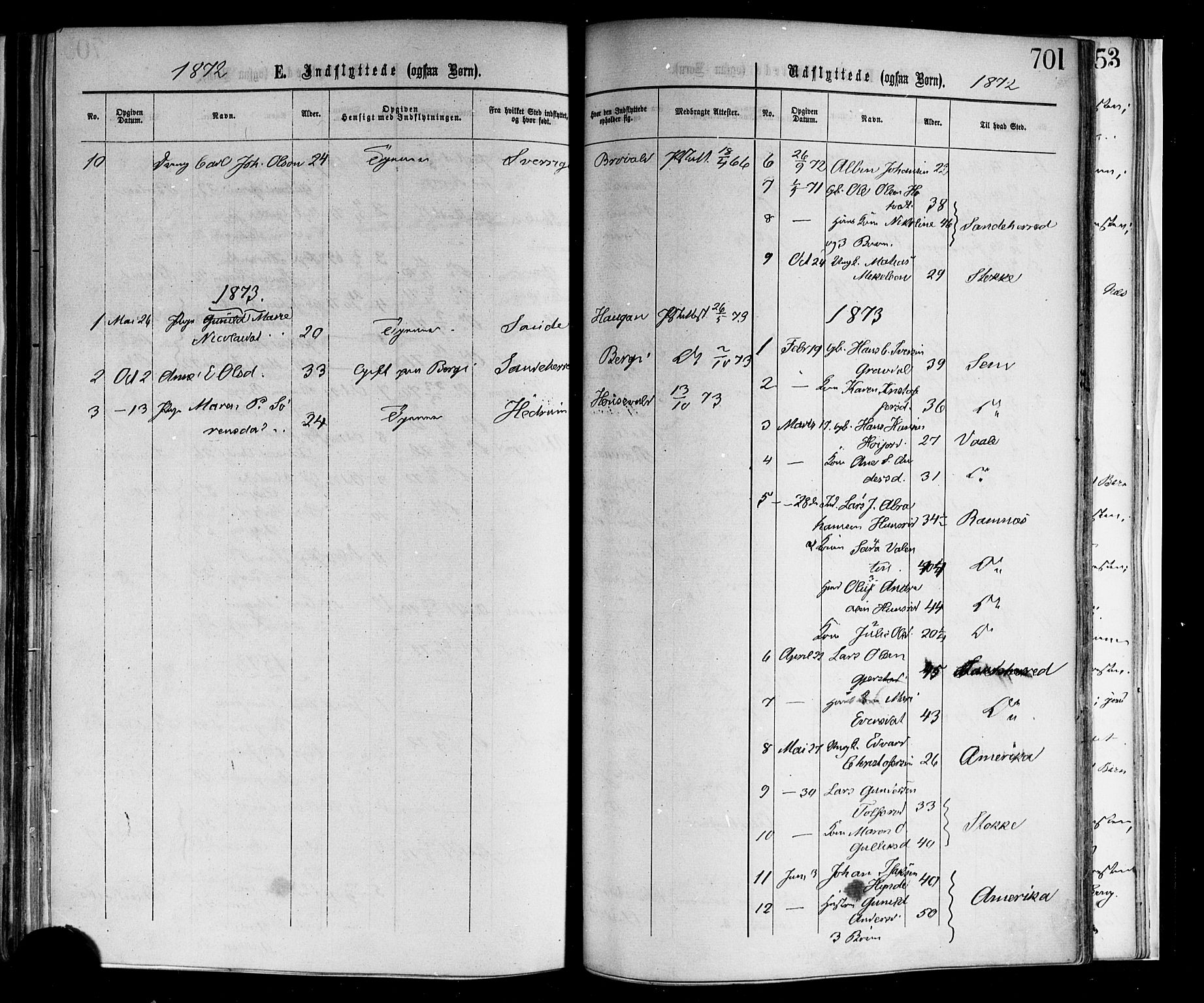Andebu kirkebøker, SAKO/A-336/F/Fa/L0006: Parish register (official) no. 6, 1871-1878, p. 701