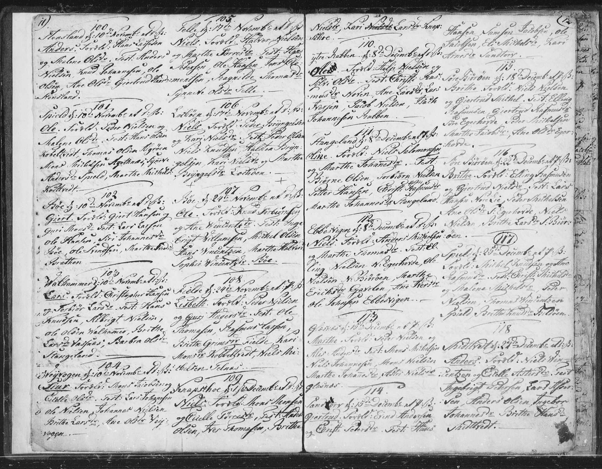 Sund sokneprestembete, AV/SAB-A-99930: Parish register (official) no. A 9, 1799-1803, p. 11-12