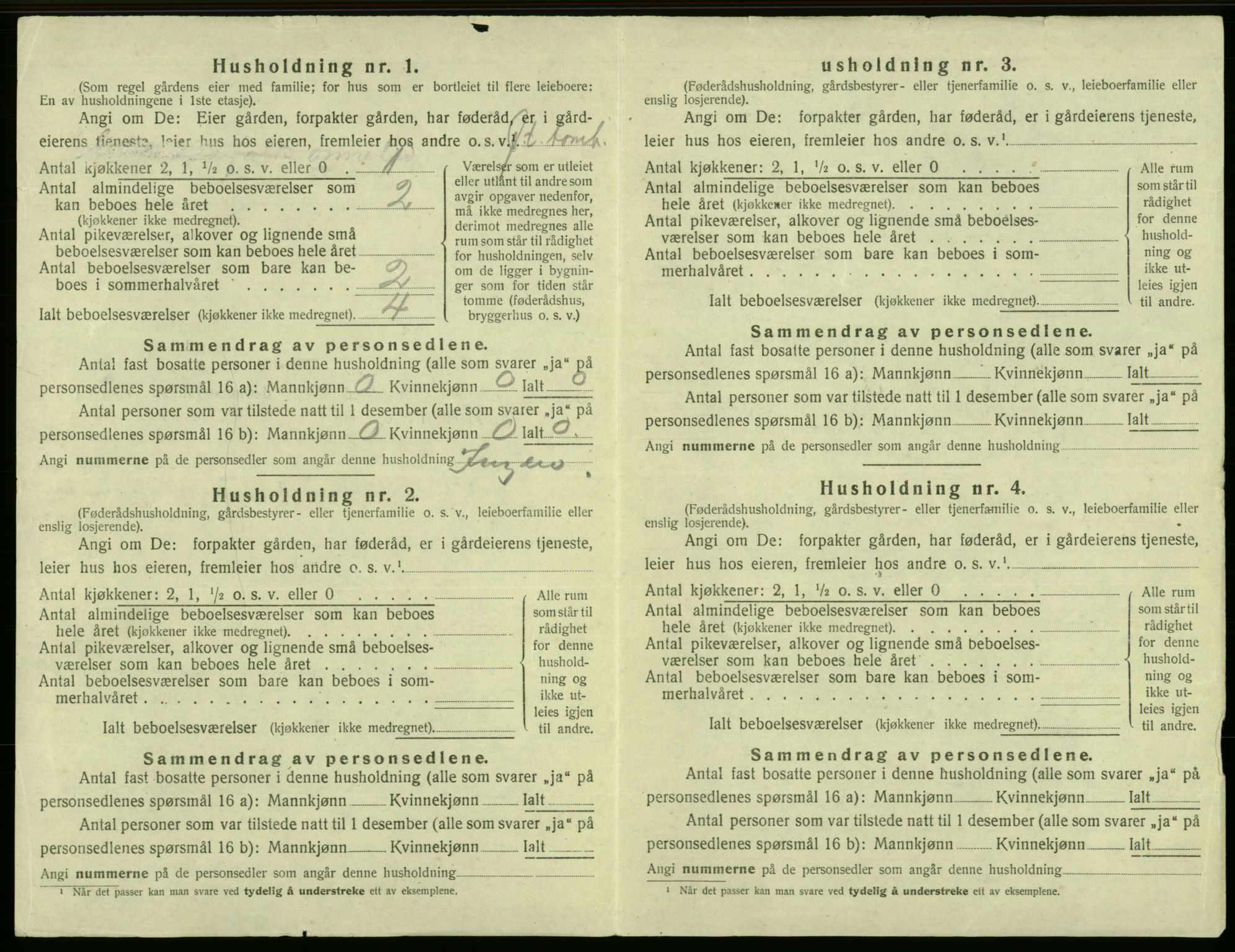 SAB, 1920 census for Fana, 1920, p. 287