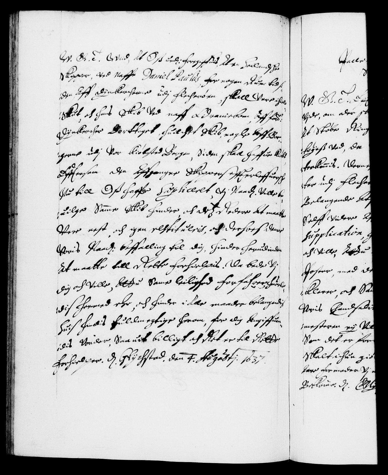 Danske Kanselli 1572-1799, RA/EA-3023/F/Fc/Fca/Fcab/L0006: Norske tegnelser (mikrofilm), 1634-1639, p. 279b