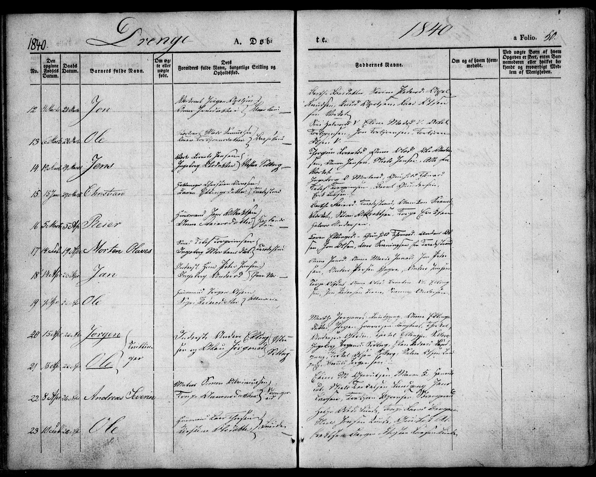 Holt sokneprestkontor, AV/SAK-1111-0021/F/Fa/L0007: Parish register (official) no. A 7, 1836-1848, p. 50