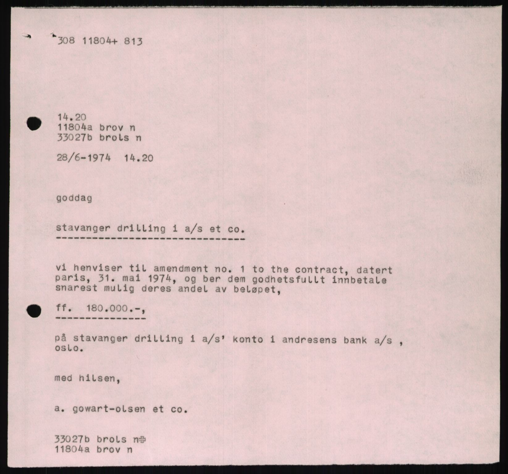 Pa 1503 - Stavanger Drilling AS, AV/SAST-A-101906/D/L0006: Korrespondanse og saksdokumenter, 1974-1984, p. 930