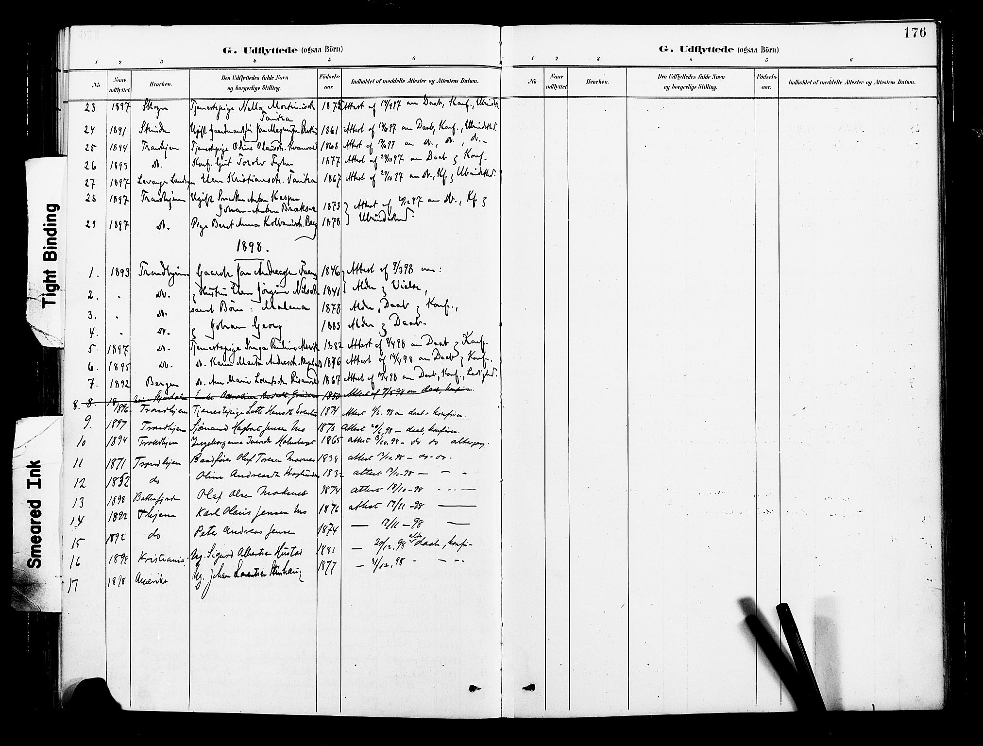Ministerialprotokoller, klokkerbøker og fødselsregistre - Nord-Trøndelag, SAT/A-1458/713/L0121: Parish register (official) no. 713A10, 1888-1898, p. 176