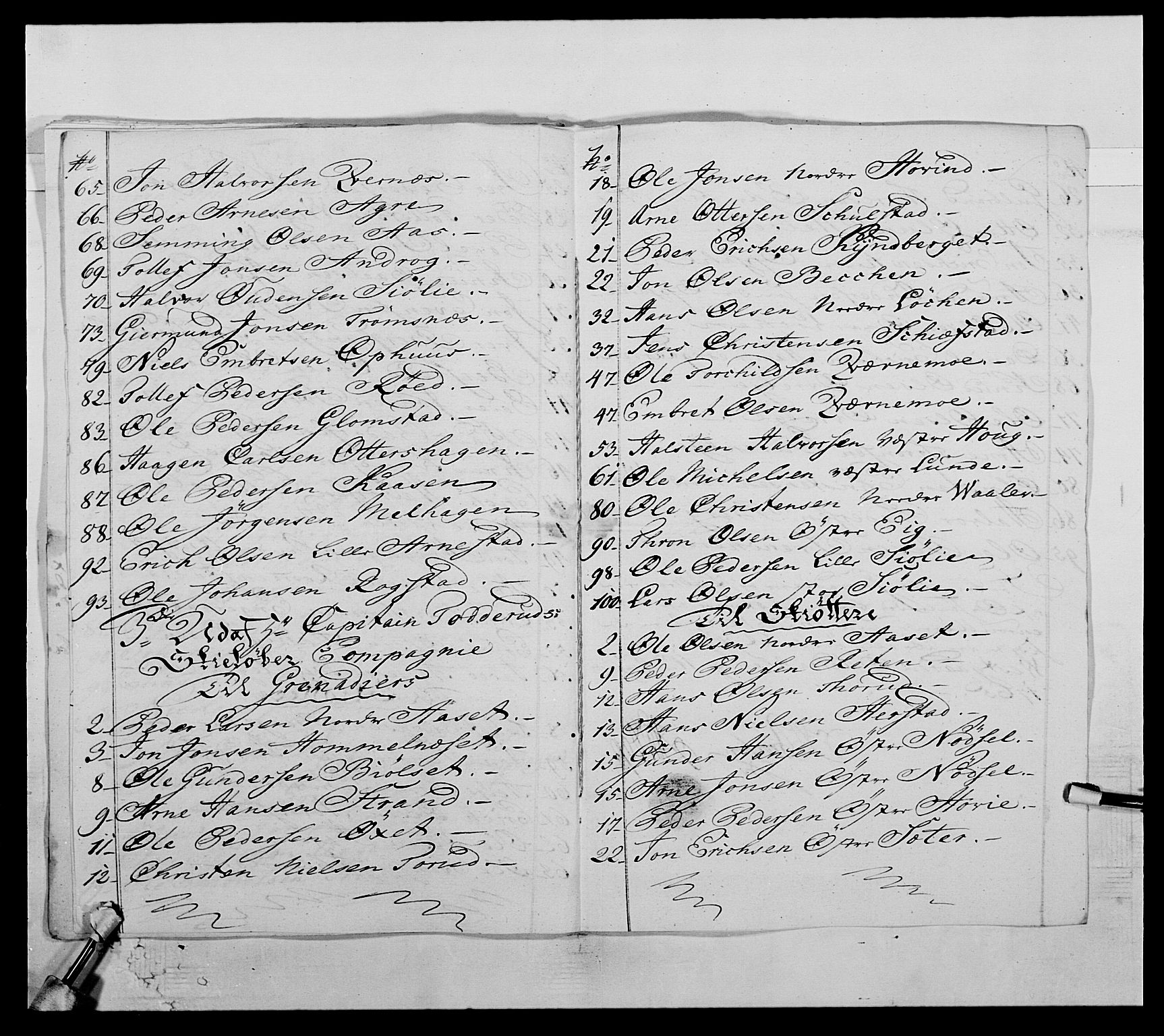 Kommanderende general (KG I) med Det norske krigsdirektorium, AV/RA-EA-5419/E/Ea/L0503b: 1. Opplandske regiment, 1764-1765, p. 308
