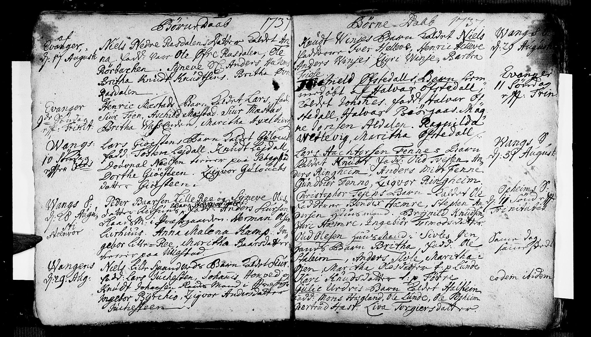 Voss sokneprestembete, AV/SAB-A-79001/H/Haa: Parish register (official) no. A 5, 1736-1743, p. 34