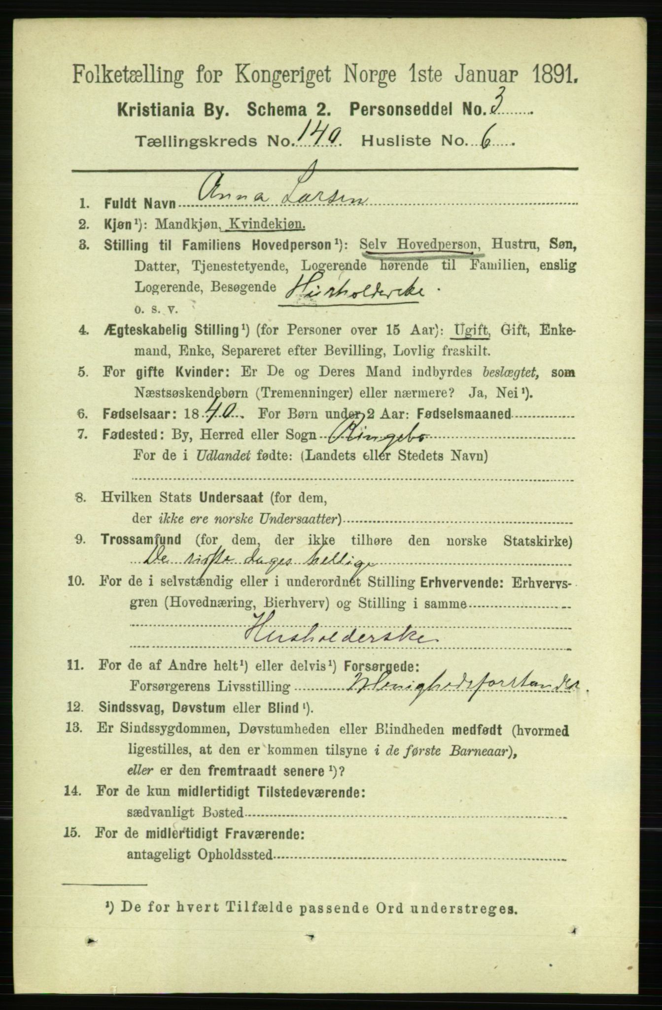 RA, 1891 census for 0301 Kristiania, 1891, p. 77738
