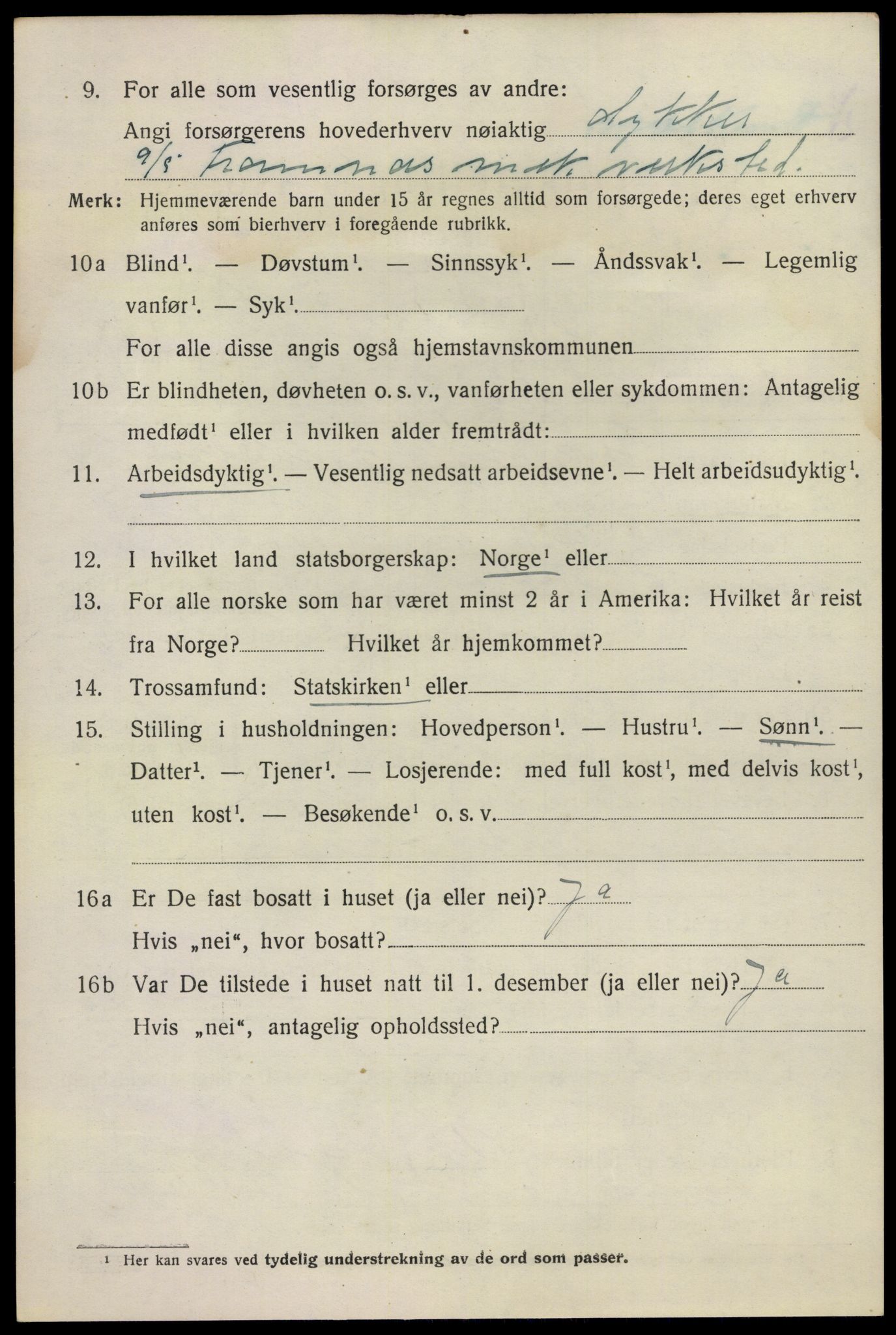 SAKO, 1920 census for Sandeherred, 1920, p. 19675