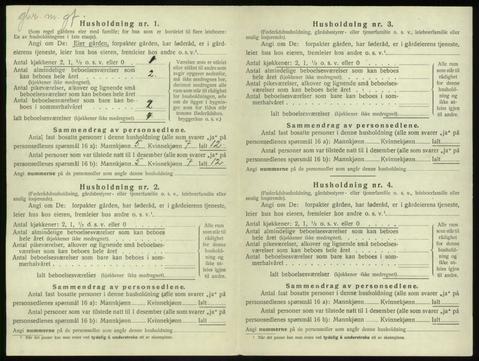 SAB, 1920 census for Jølster, 1920, p. 619