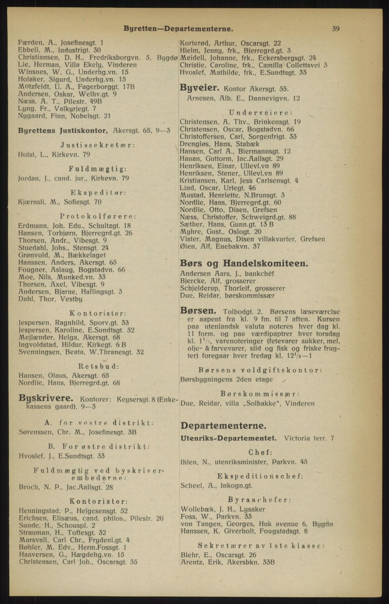 Kristiania/Oslo adressebok, PUBL/-, 1914, p. 39