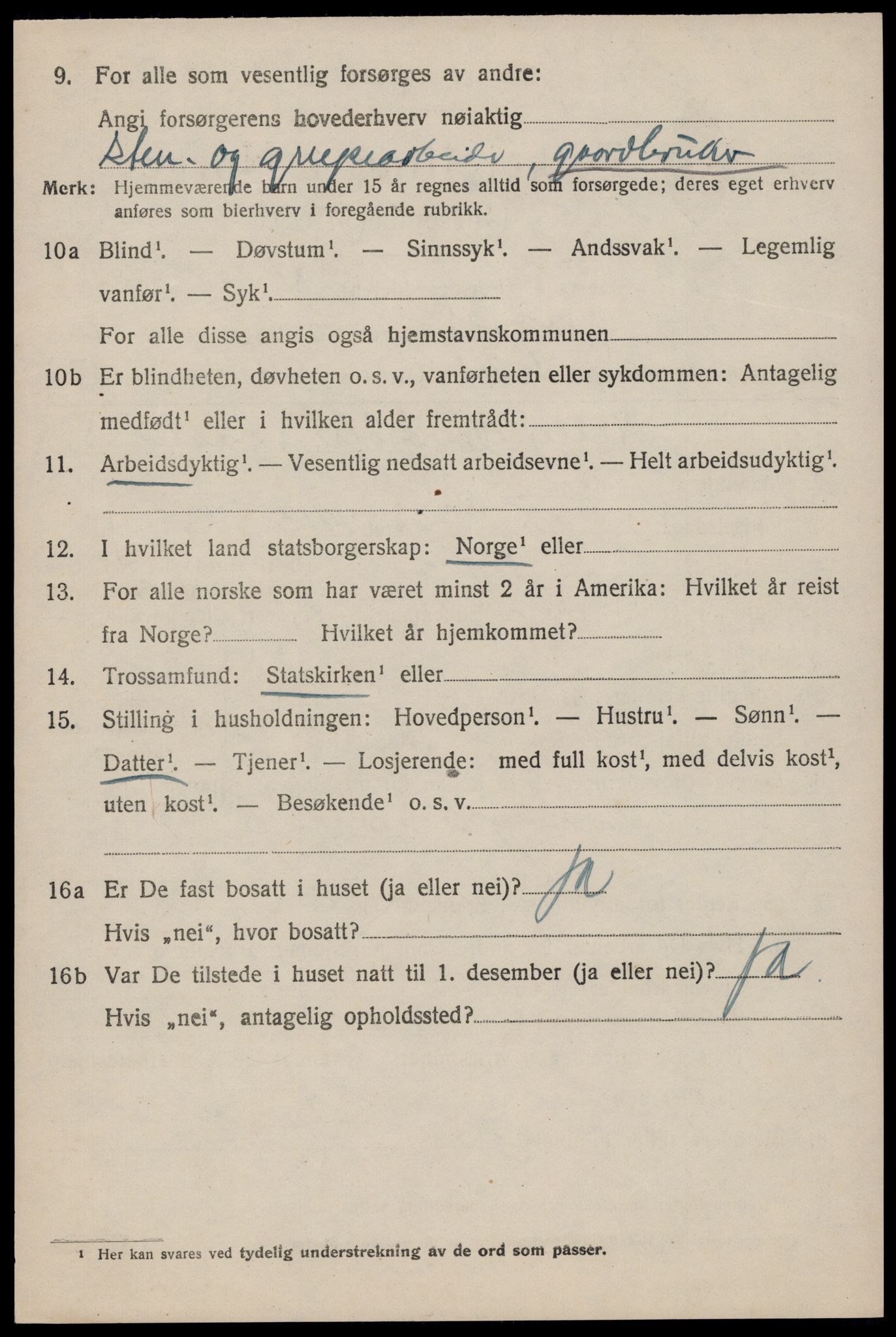 SAST, 1920 census for Skjold, 1920, p. 3355