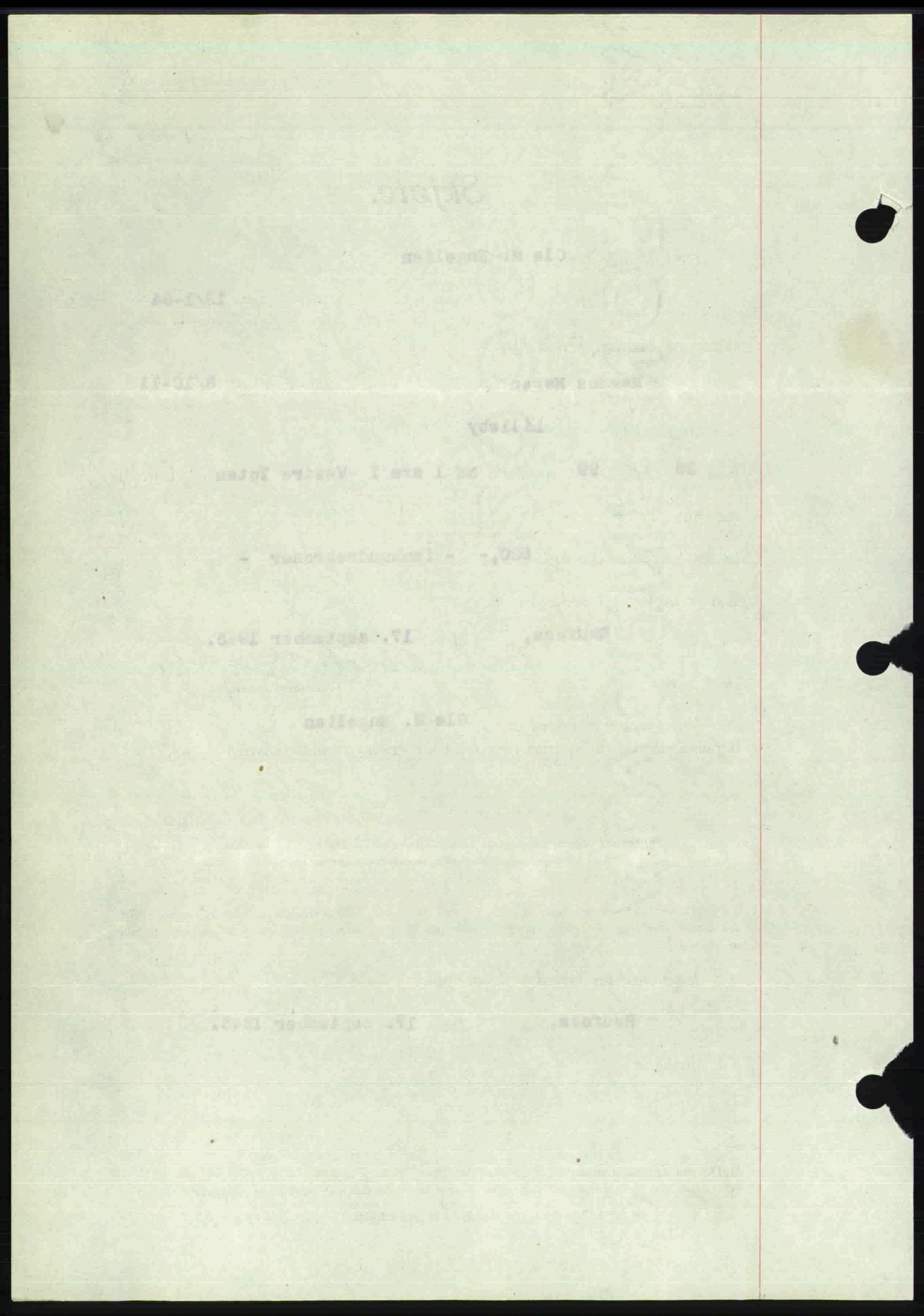 Toten tingrett, SAH/TING-006/H/Hb/Hbc/L0013: Mortgage book no. Hbc-13, 1945-1945, Diary no: : 1334/1945