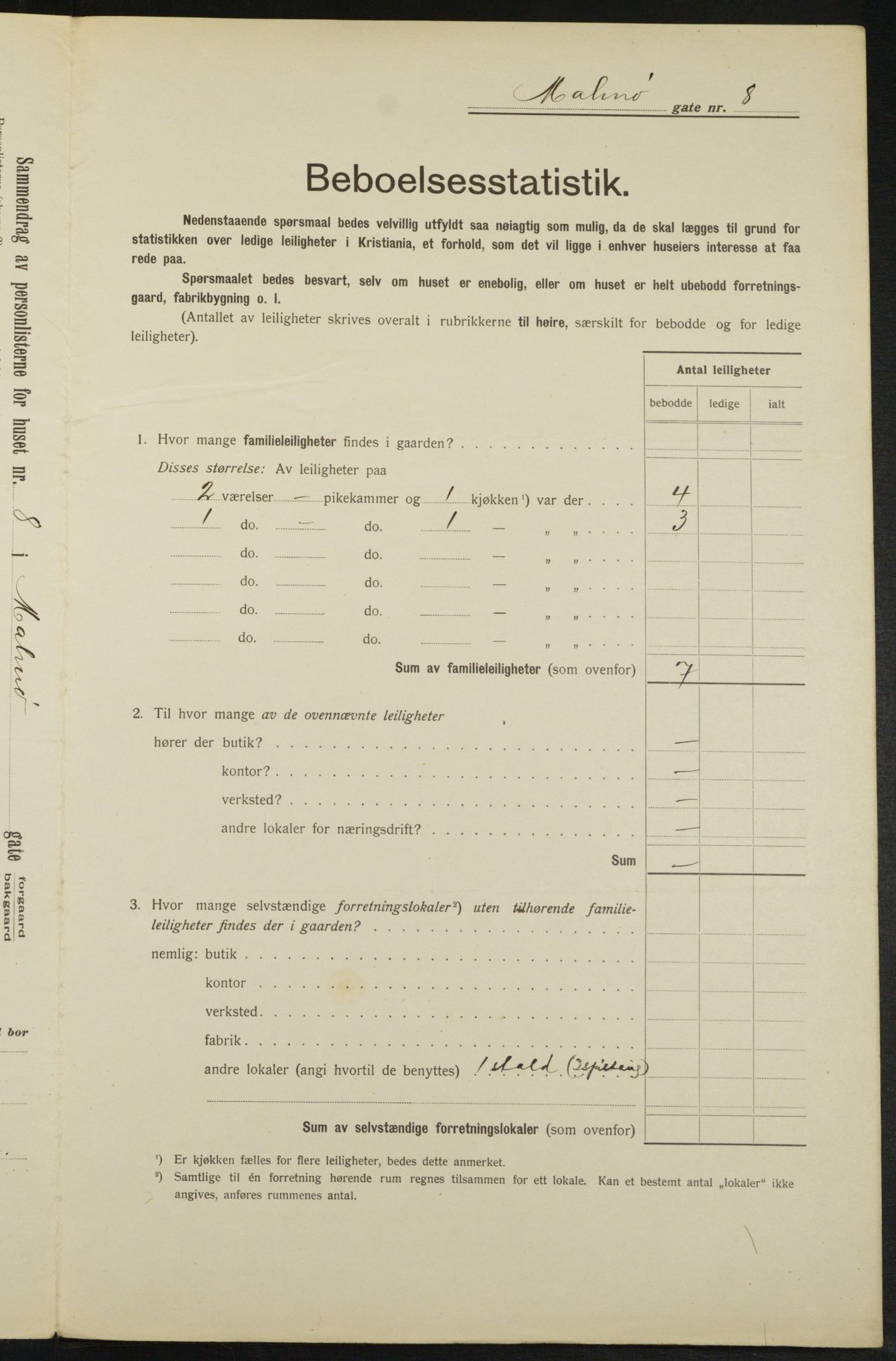 OBA, Municipal Census 1913 for Kristiania, 1913, p. 59843